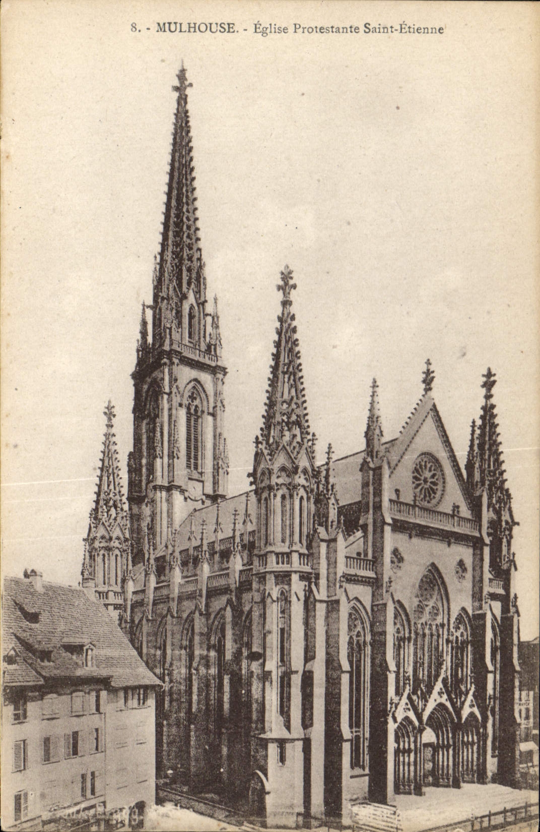 CPA Mulhouse Eglise Protestante Saint Etienne 