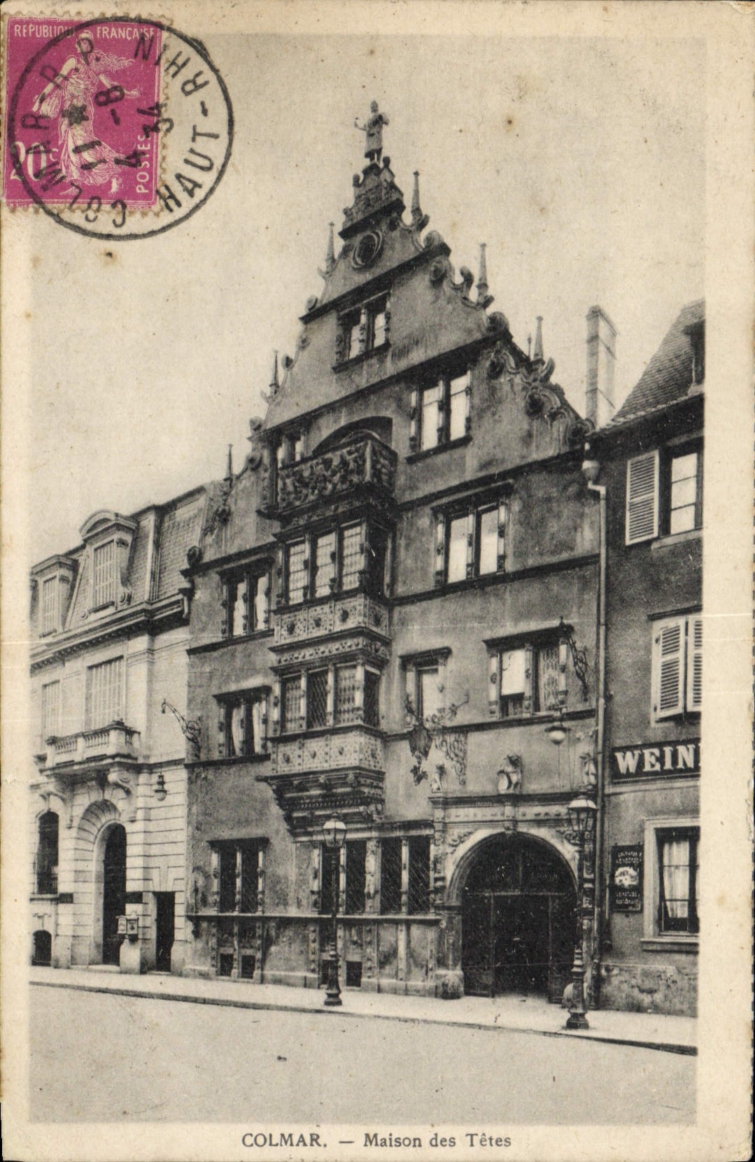 CPA Colmar Maison des Tetes 