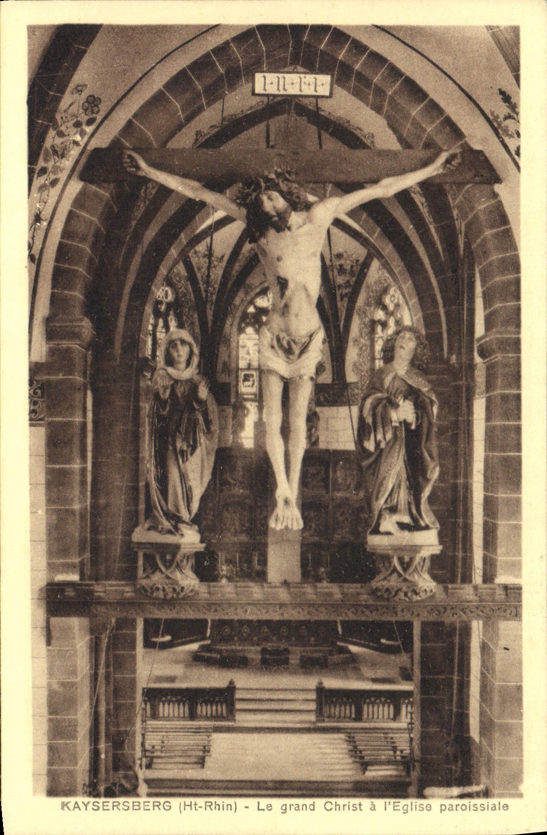 CPA Kaysersberg La Grand Christ l'Eglise paroissiale 