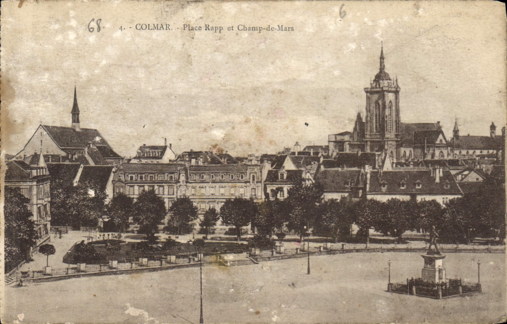 CPA Colmar Place Rapp et Champ de Mars 
