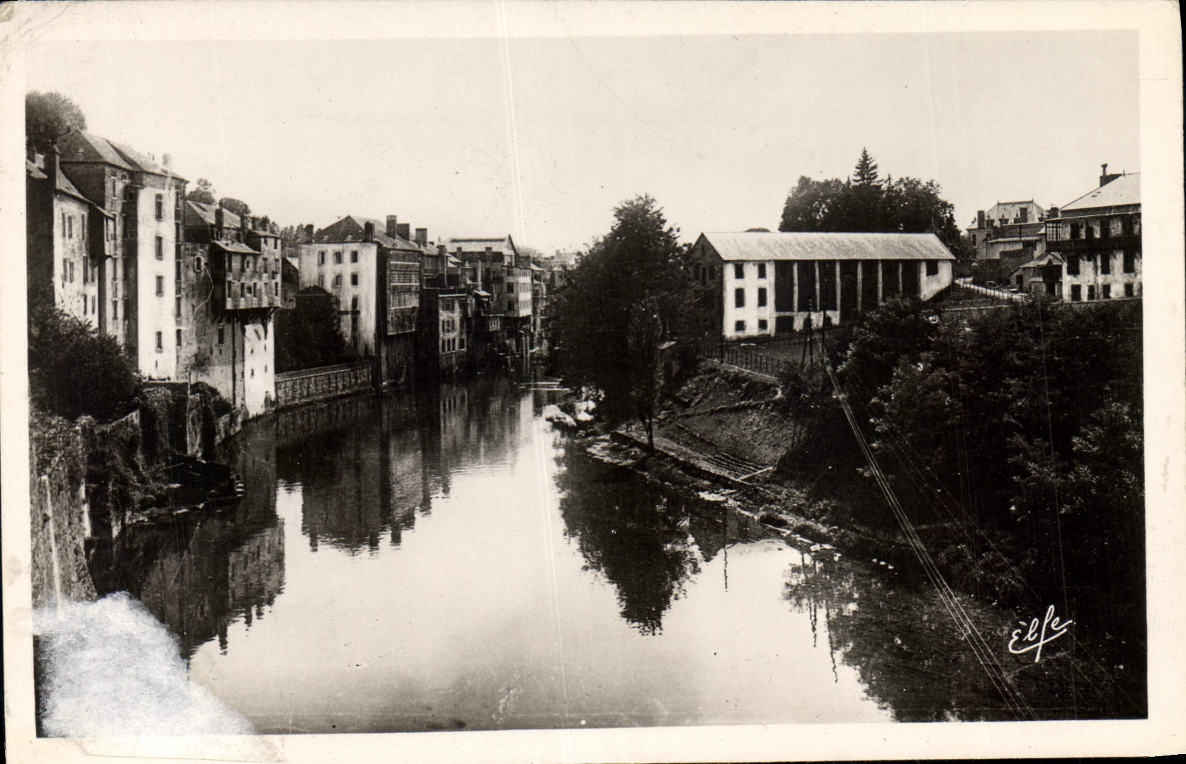 CPA Oloron Sainte Marie Le Gave D'Asfe vu vu Pont en Fer
