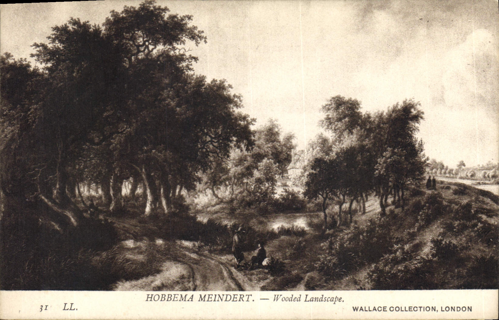 CPA Hobbema Meindert Wooded Landscape Wallace Collection London