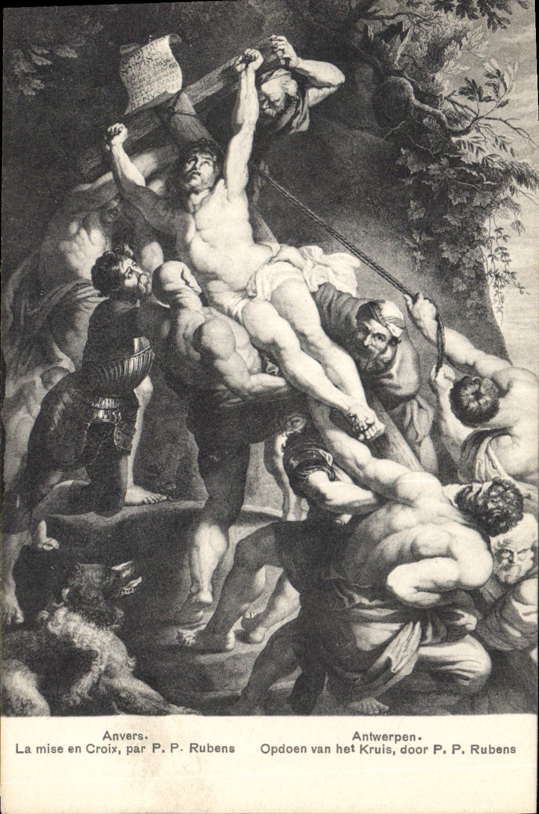 CPA Anvers La mise en Croix par P P Rubene 