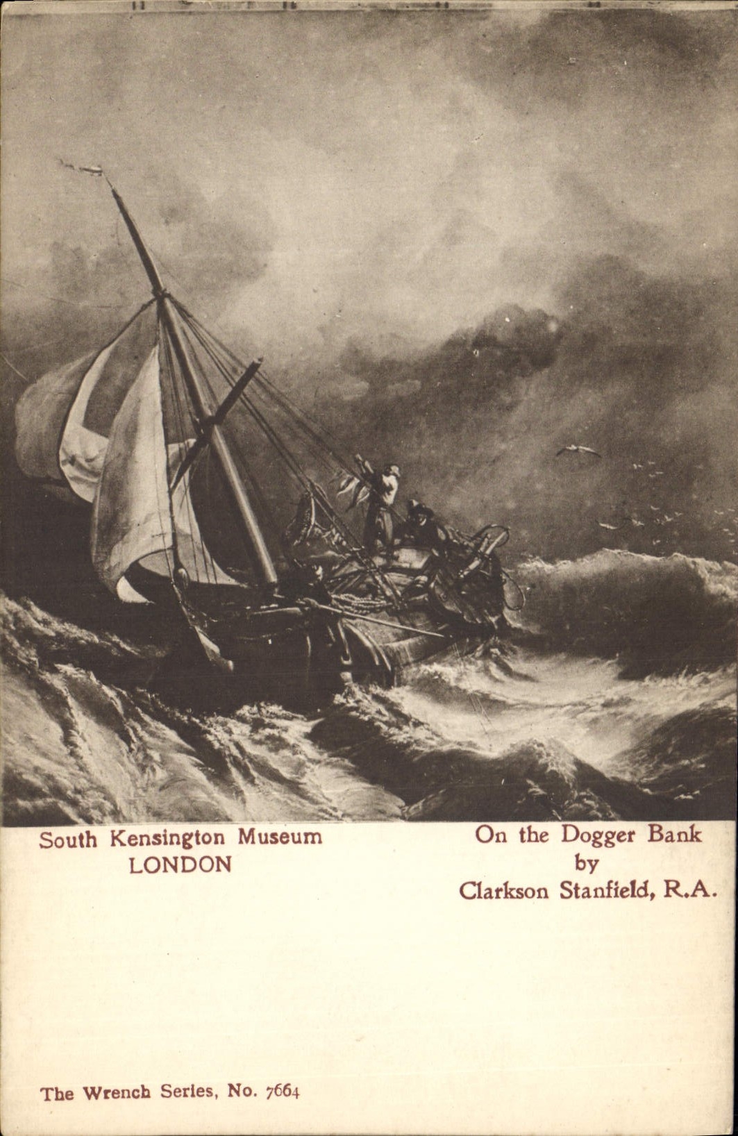 CPA South Kensington Museum London On the Dogger Bank by Clarkson Stanfield Bateau
