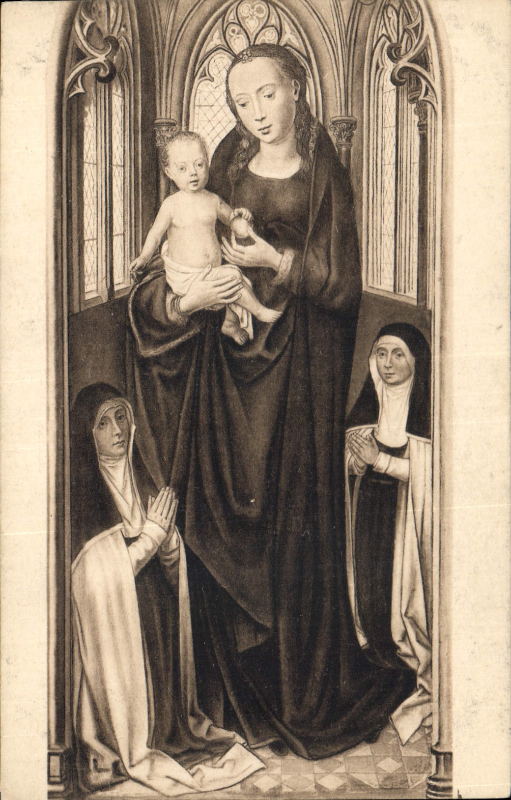 CPA Memling La Chase de Sainte La Vierge et l'Enfant
