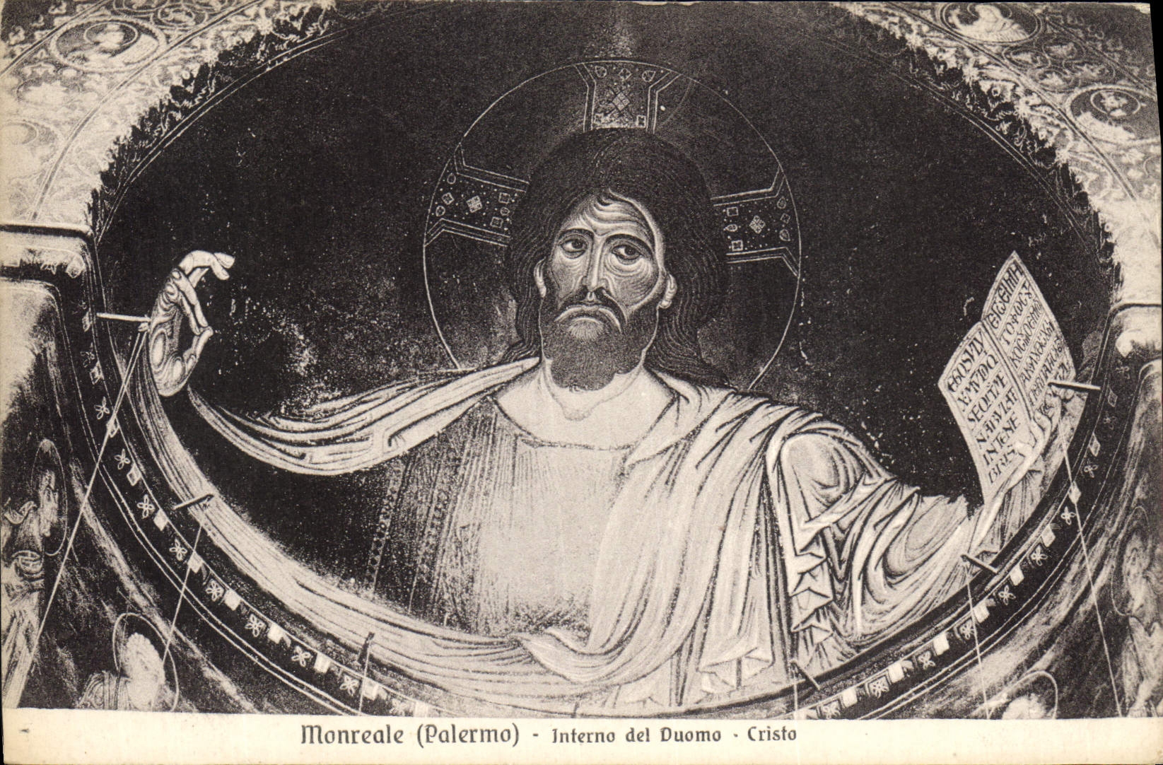 CPA Monreale Palermo Inferno del Duomo Cristo 