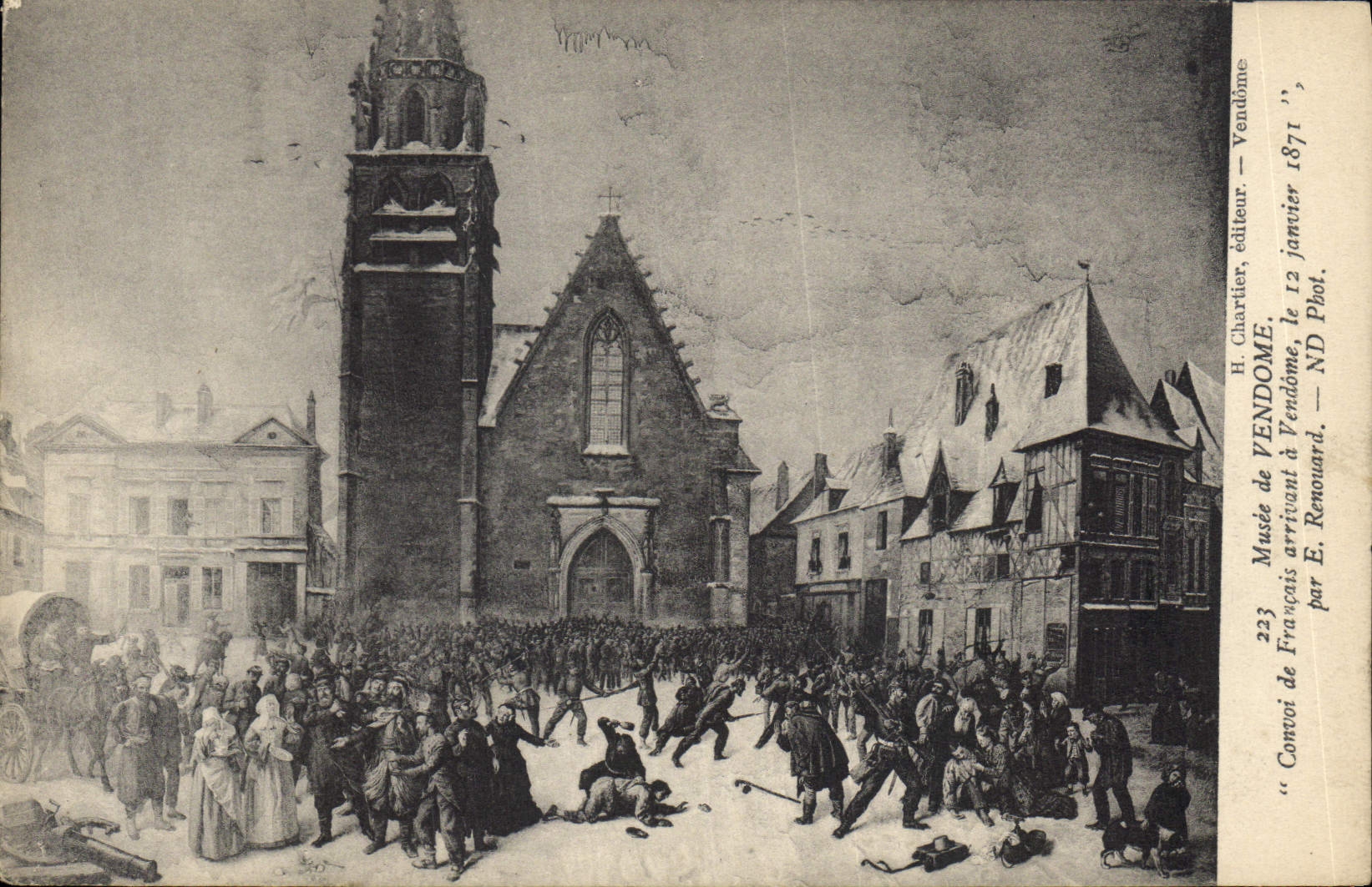 CPA Musee de Vendome Convoi de Francais arrivant d Vendome le ta janvier 