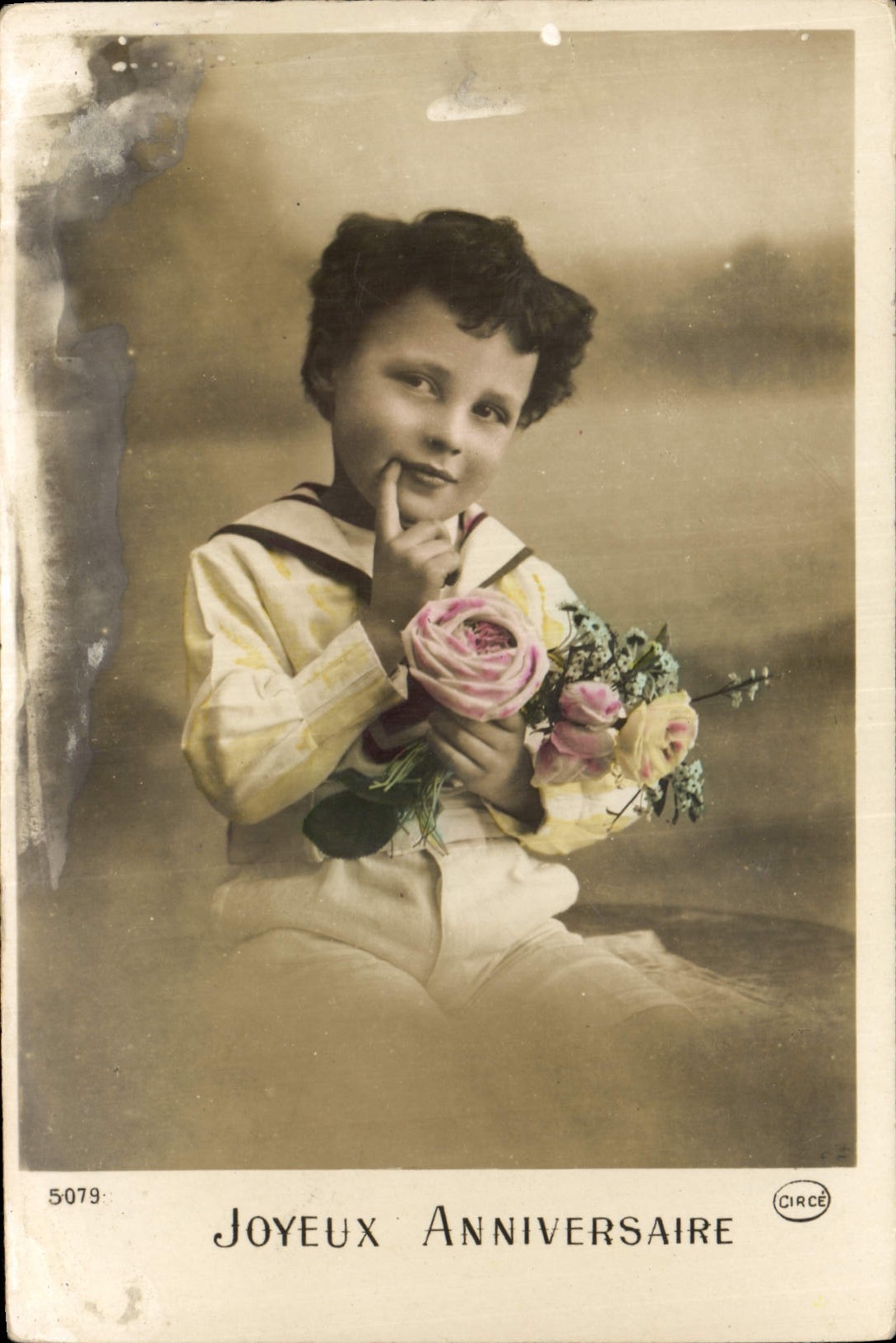 CPA Joyeux Anniversaire Enfant