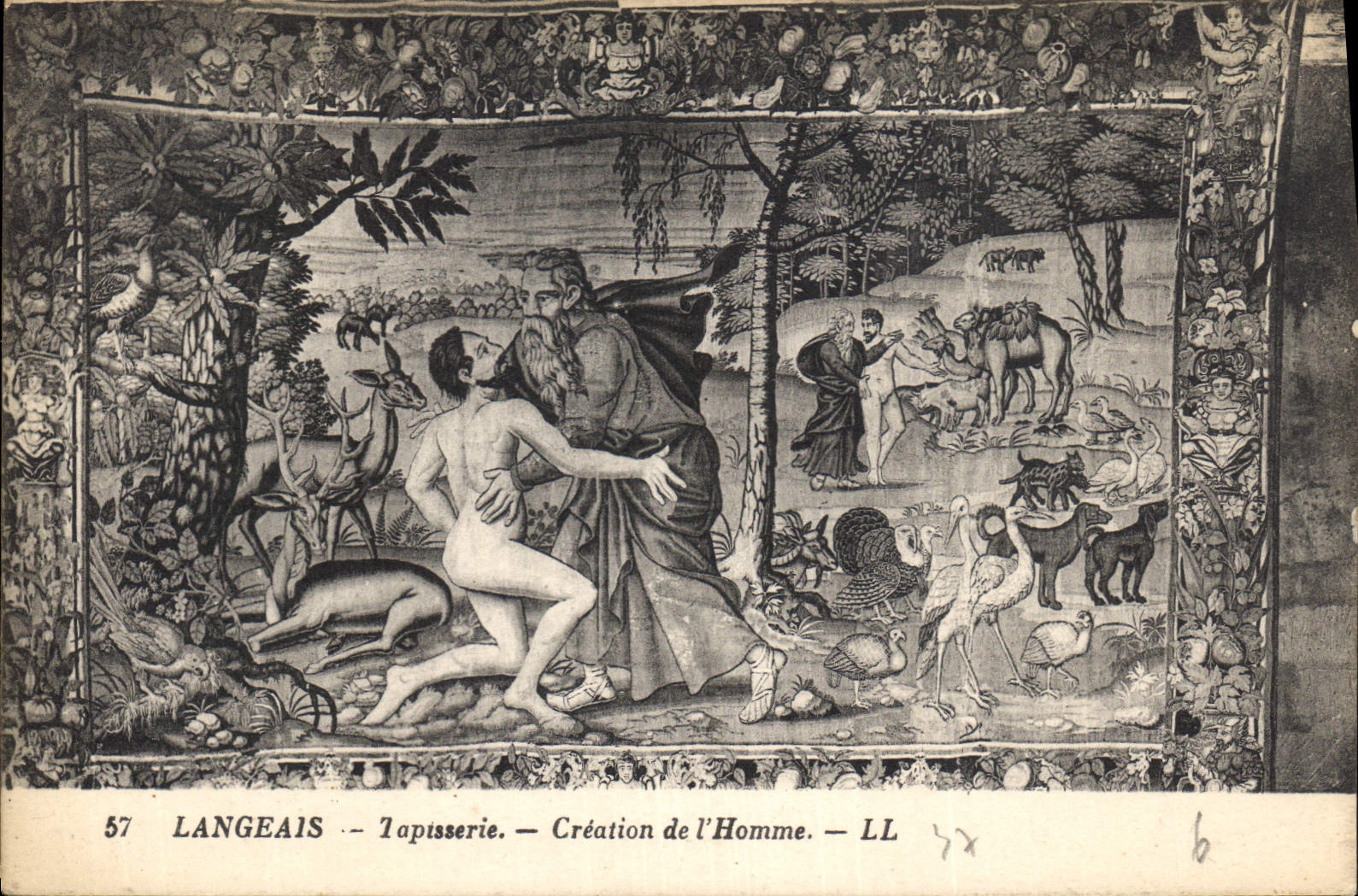 CPA Langeais Tapisserie Creation del'Homme 