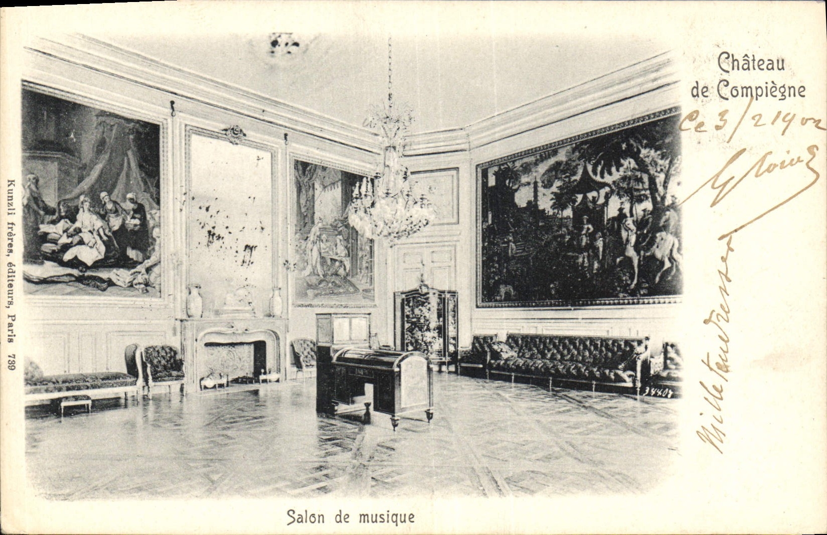 CPA Chateau de Compiegne Salon de Musique 