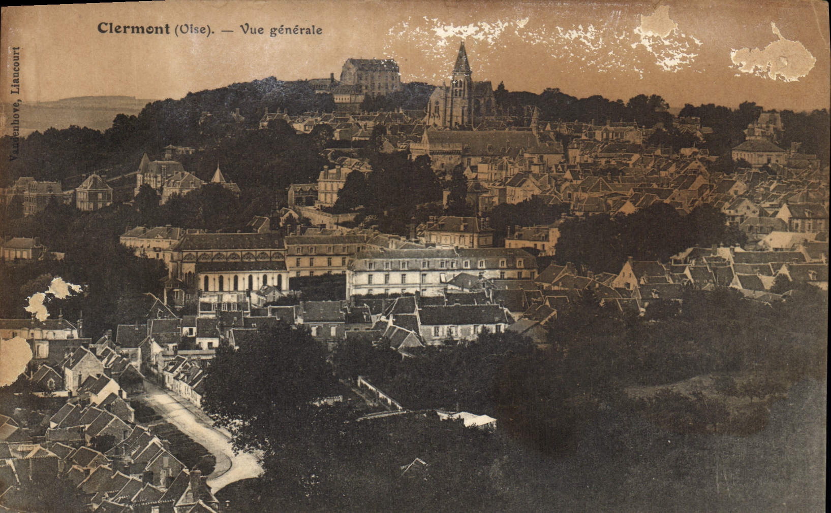 CPA Clermont Oise Vue Generale 