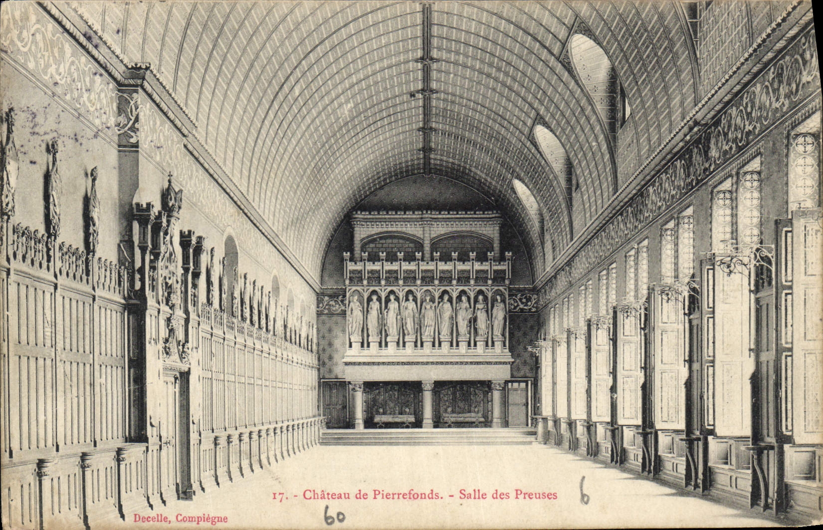 CPA Chateau de Pierrefonds Salle des Preuses 