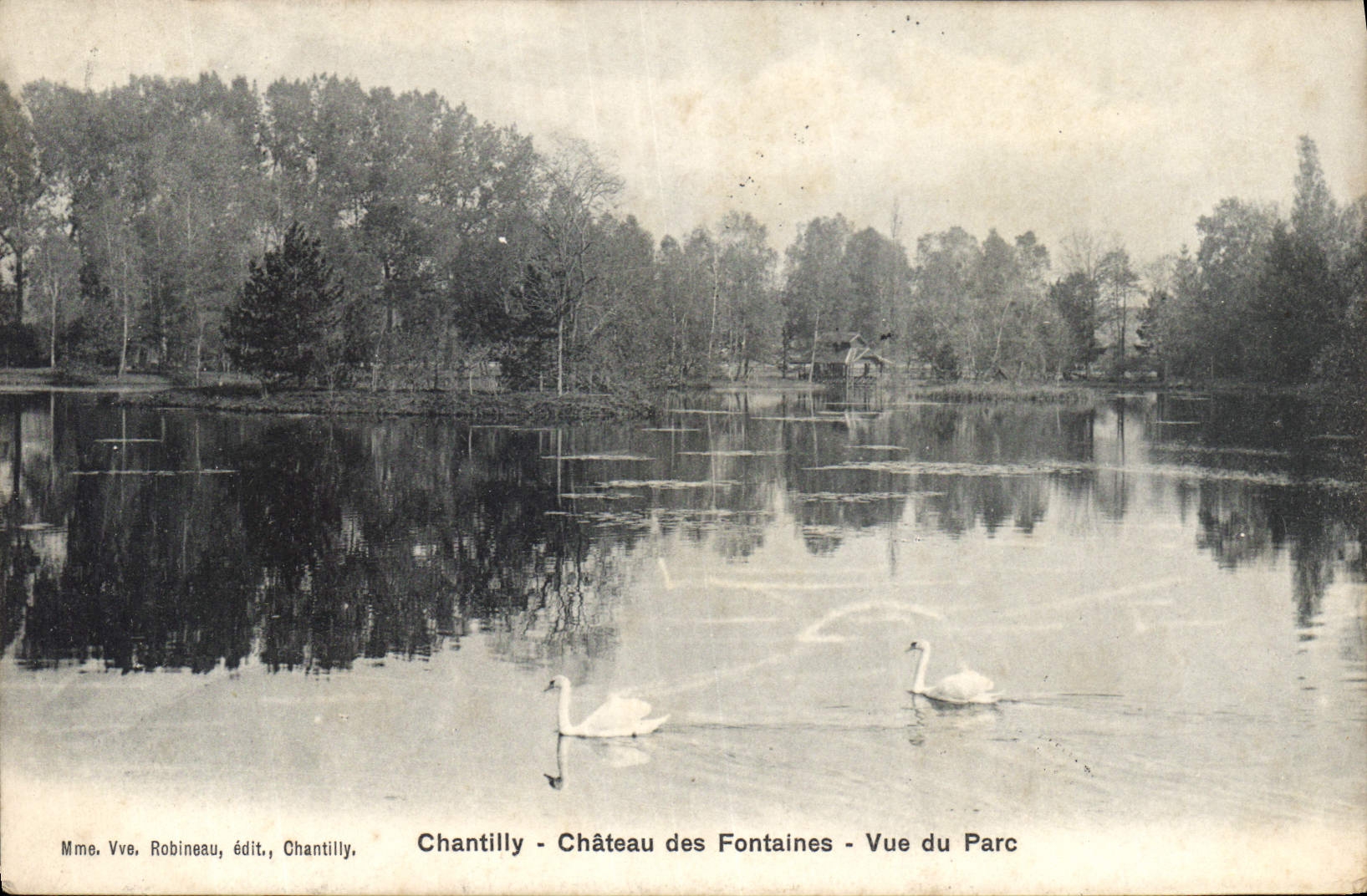 CPA Chantilly Chateau des Fontaines Vue du Parc