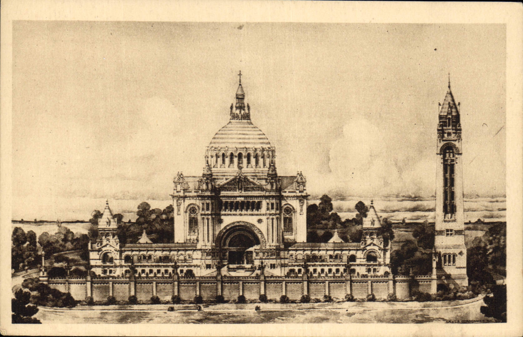 CPA La Basilique de Lisuex Vue generale du Projet