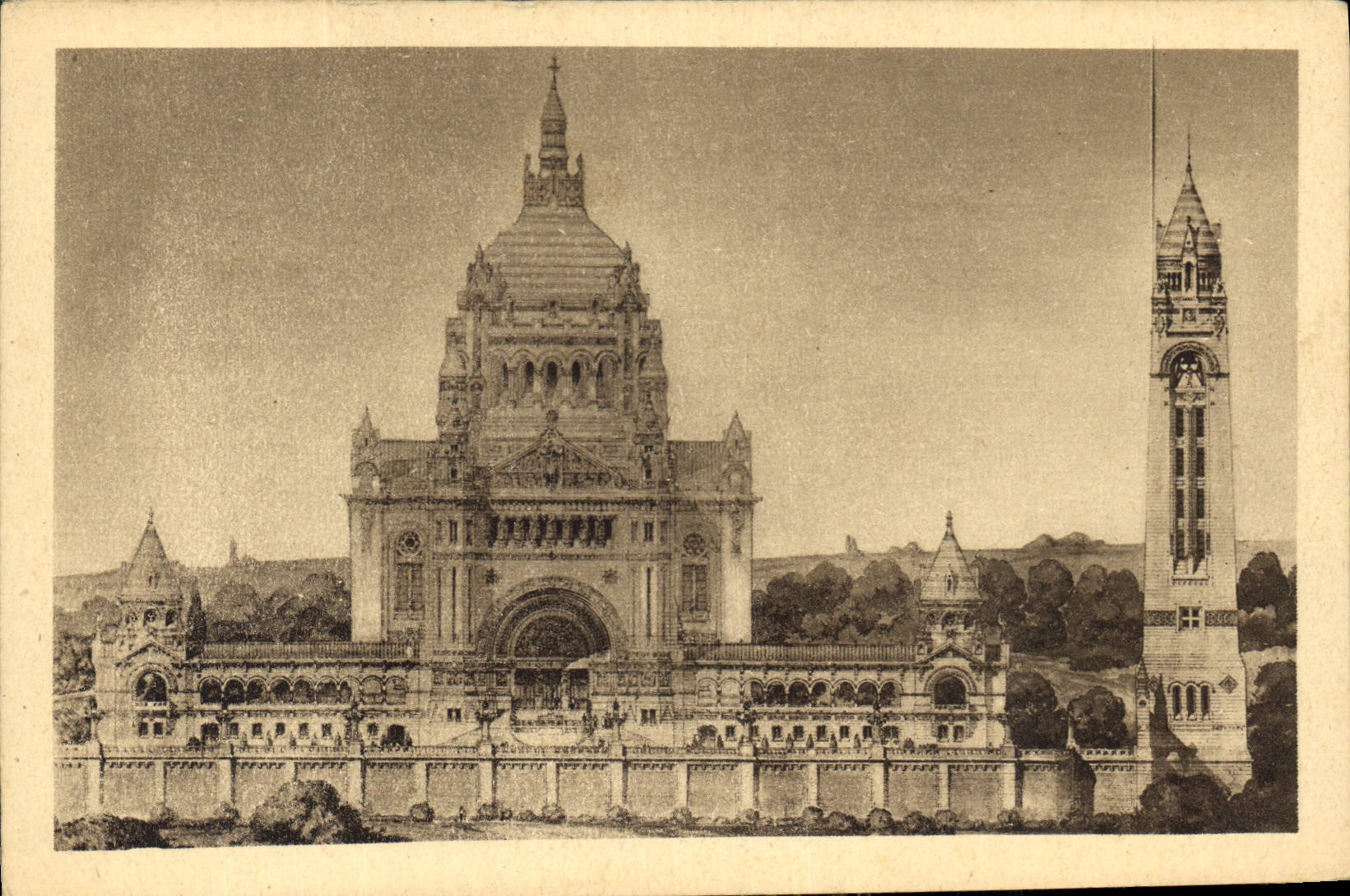 CPA La Basilique de Liseux Vue Generale du Projet