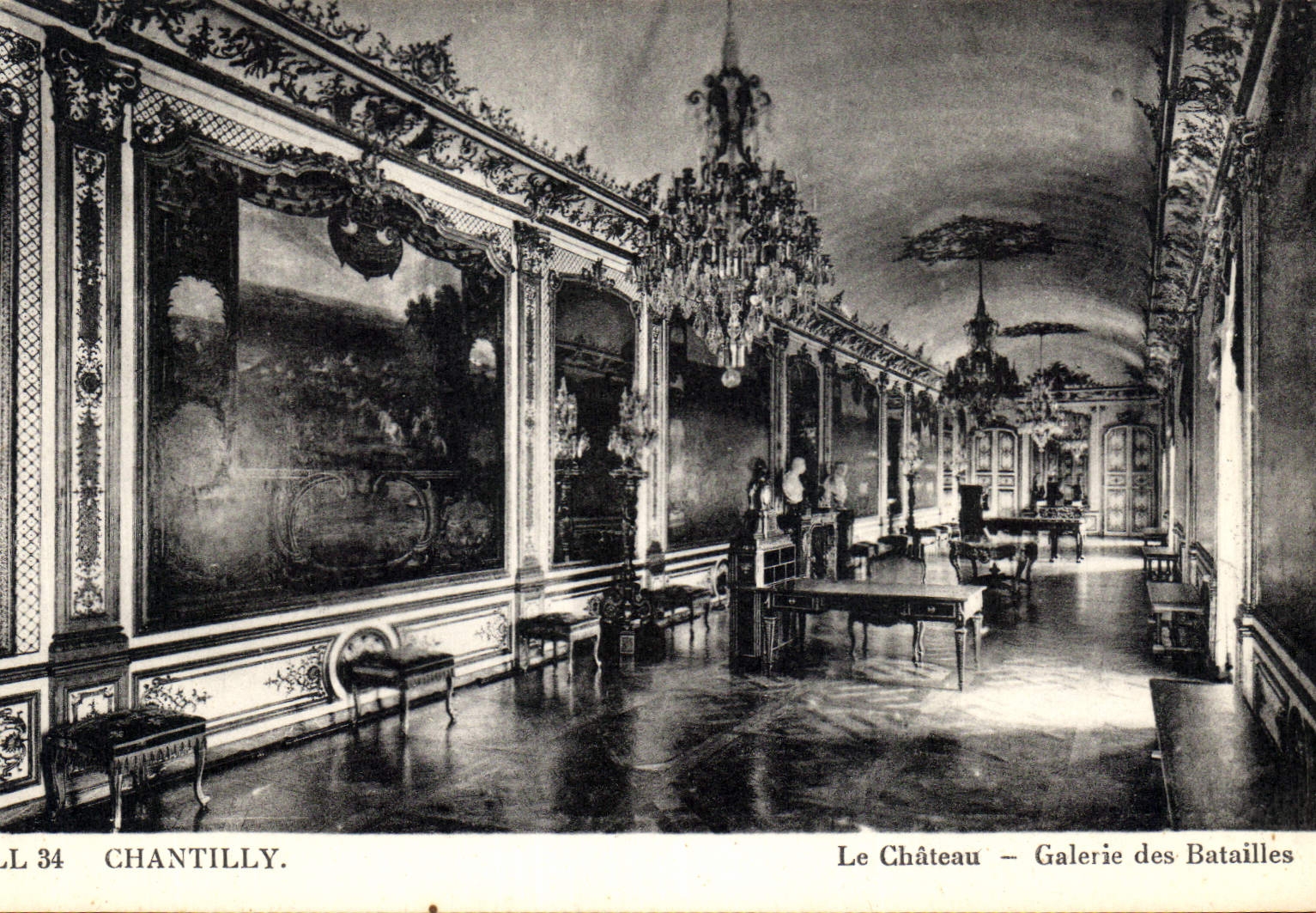 CPA Chantilly Le Chateau Galerie des Batailles