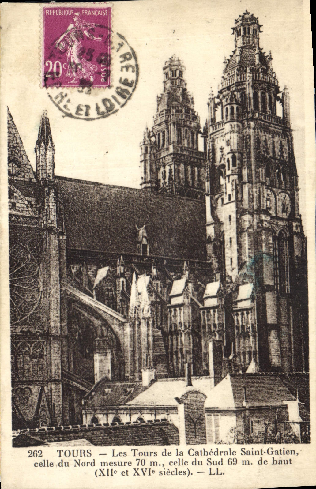 CPA Tours Les tours de la Cathedrale Saint Gatien 