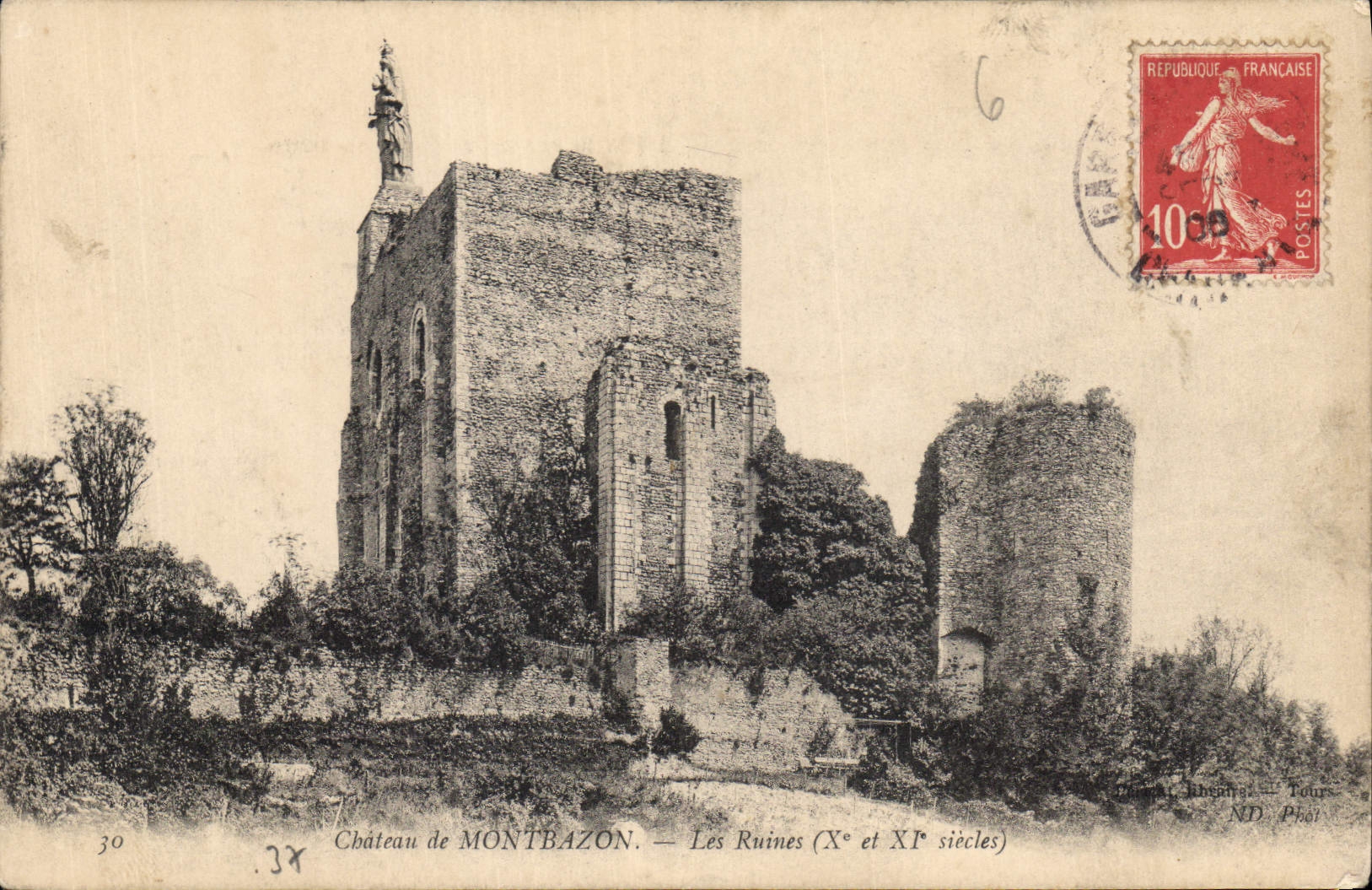 CPA Chateau de Montbazon Les Ruines 