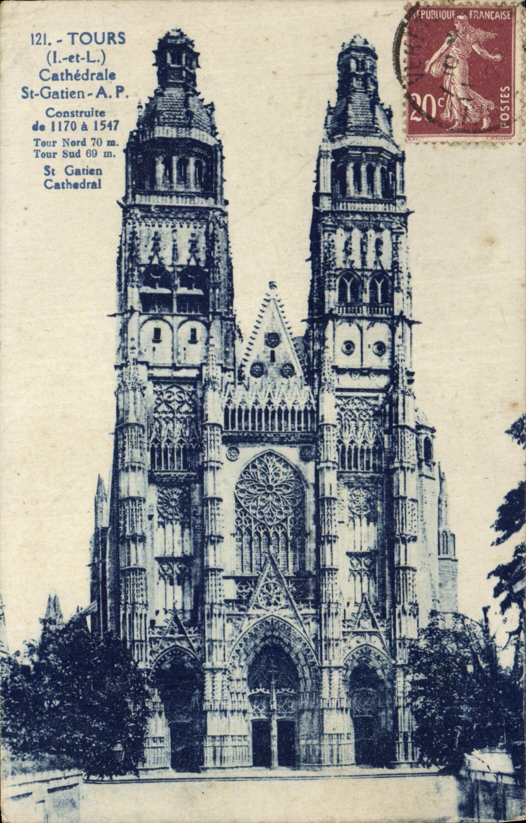 CPA Tours Cathedredrale St Gatien 