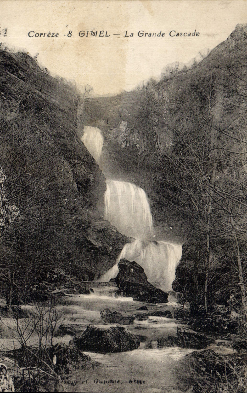 CPA Correze Gimel La Grande Cascade