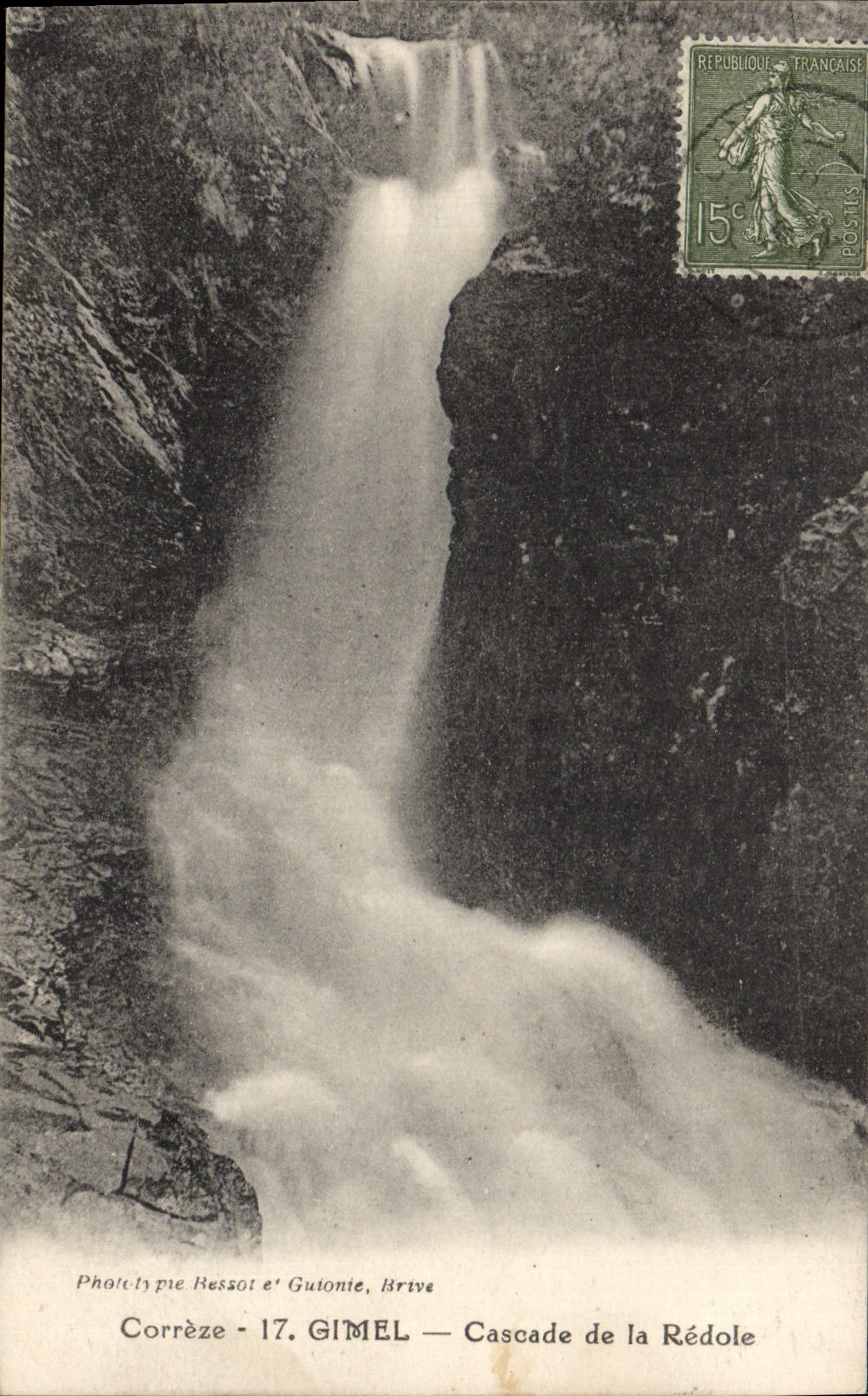 CPA Gimel Cascade de la Redole 