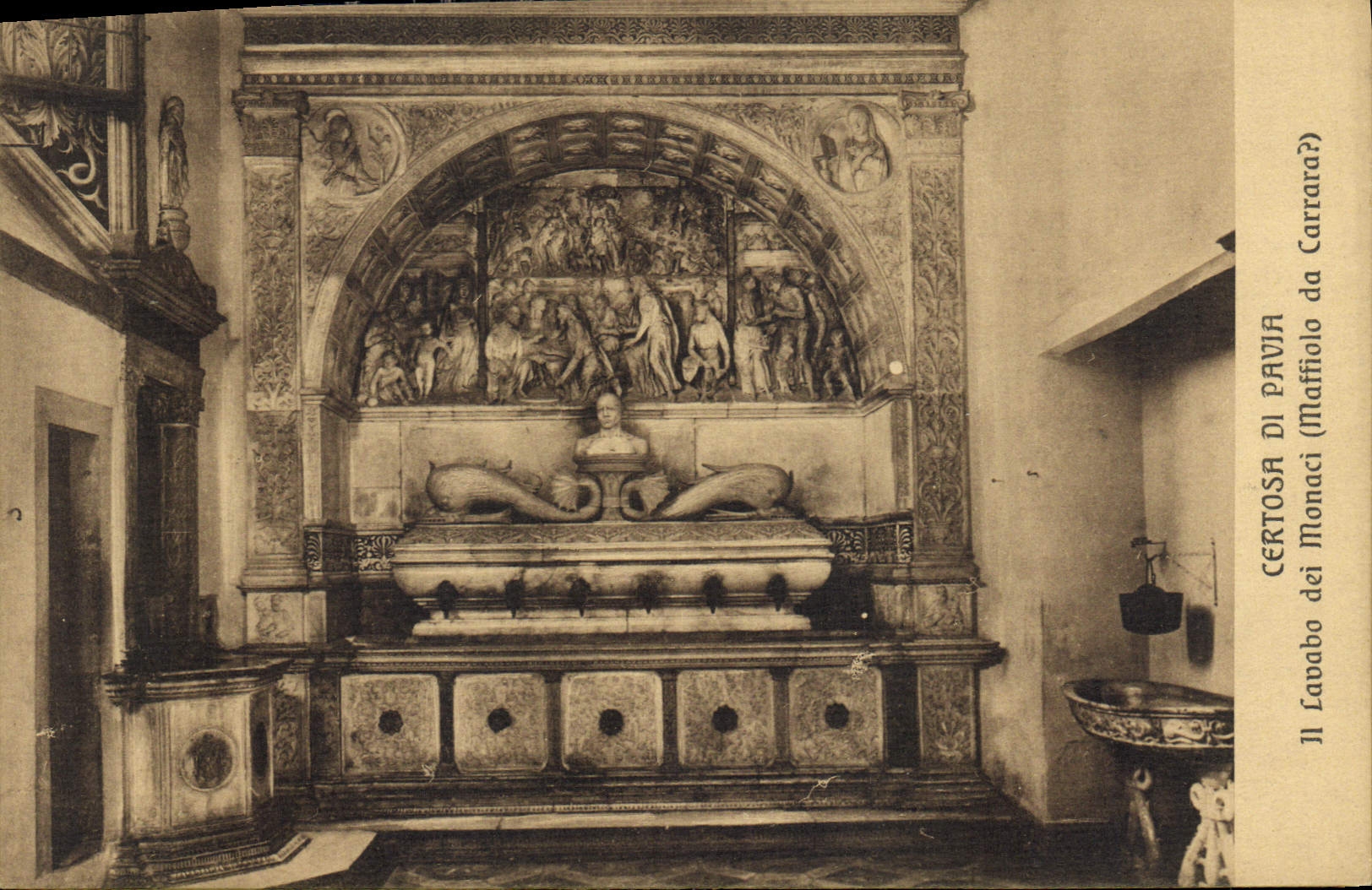 CPA Certosa di Pavia Lavabo dei Monaci Maffiolo da Carrara