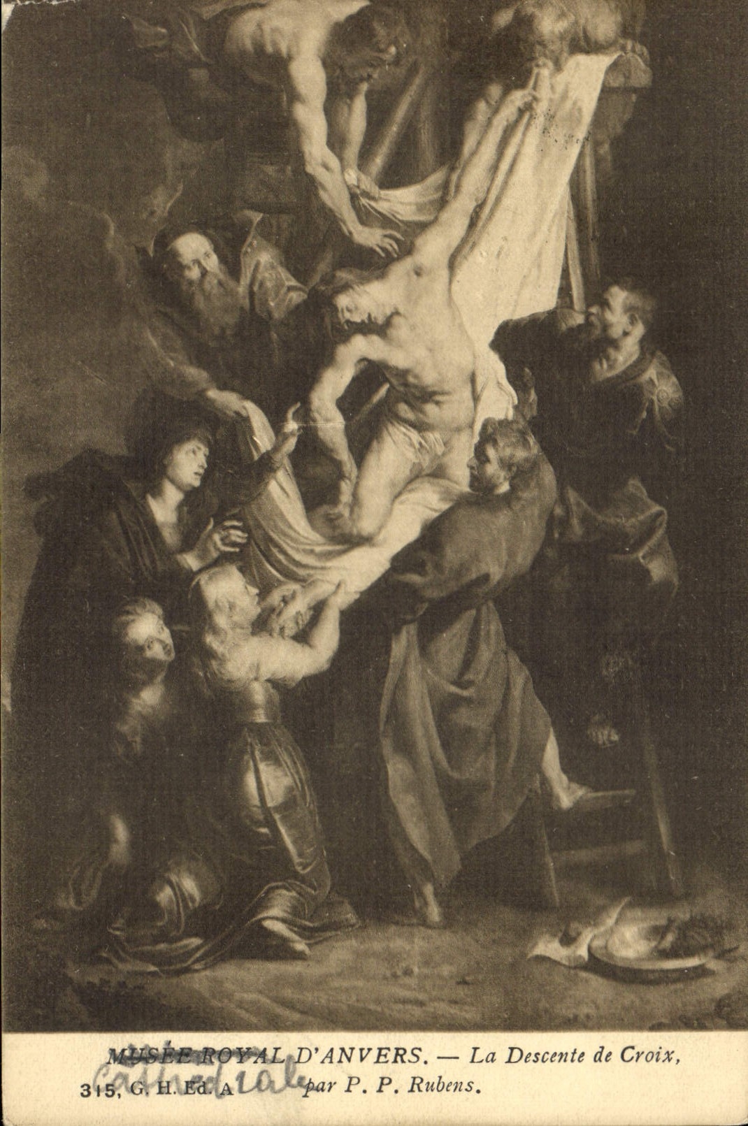 CPA Musee Royal D'Anvers La Descente de Croix