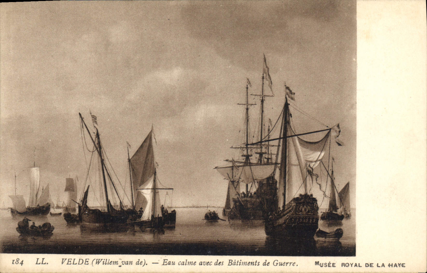 CPA Velde Willen van de Eau calme avec des Batiments de Guerre