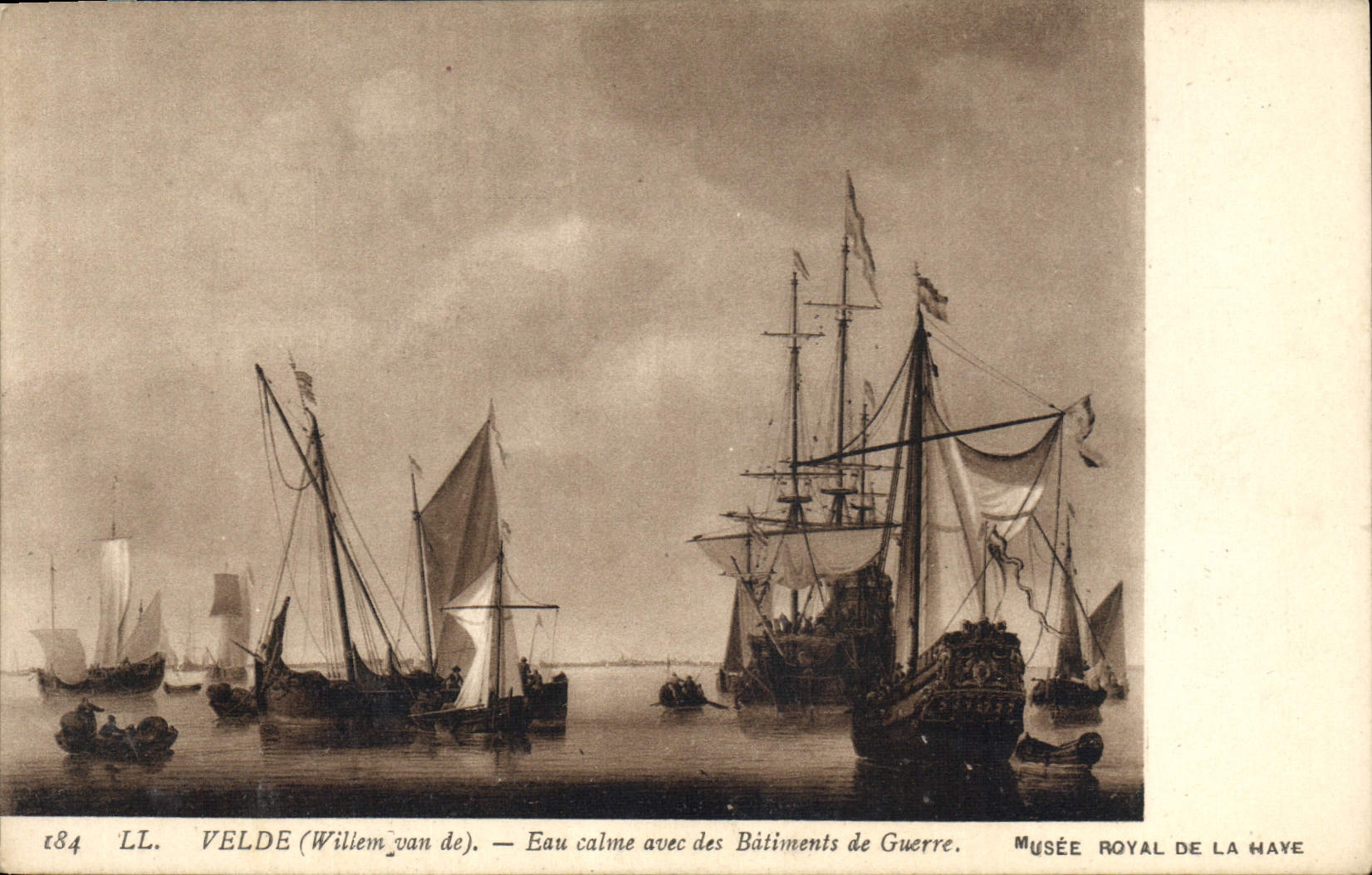CPA Velde Willen van de Eau calme avec des Batiments de Guerre