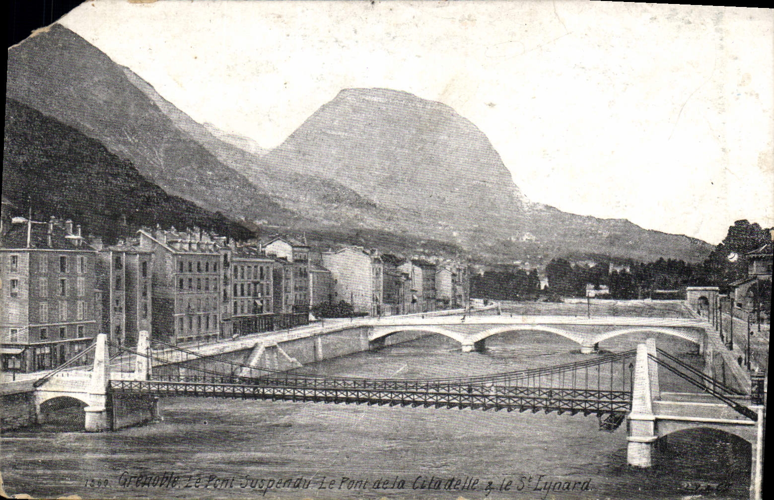 CPA Grenoble Le Pont Suspendu 