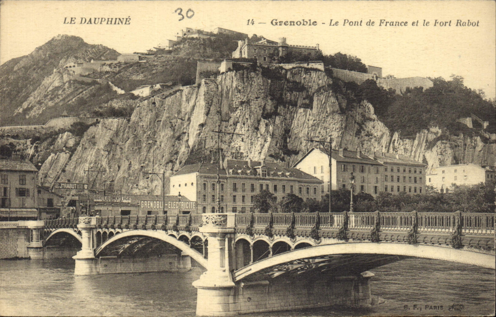 CPA Le Dauphine Grenoble Le Pont de France et le Fort Rabot 