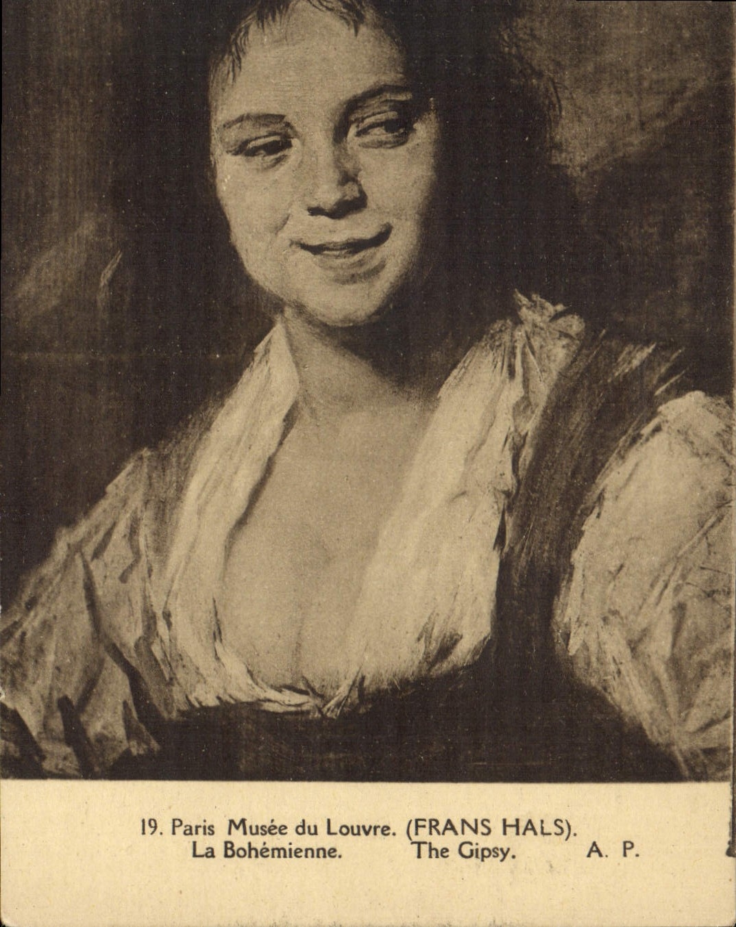 CPA Paris Musee du Louvre Frans Hals La Bohemienne The Gipsy