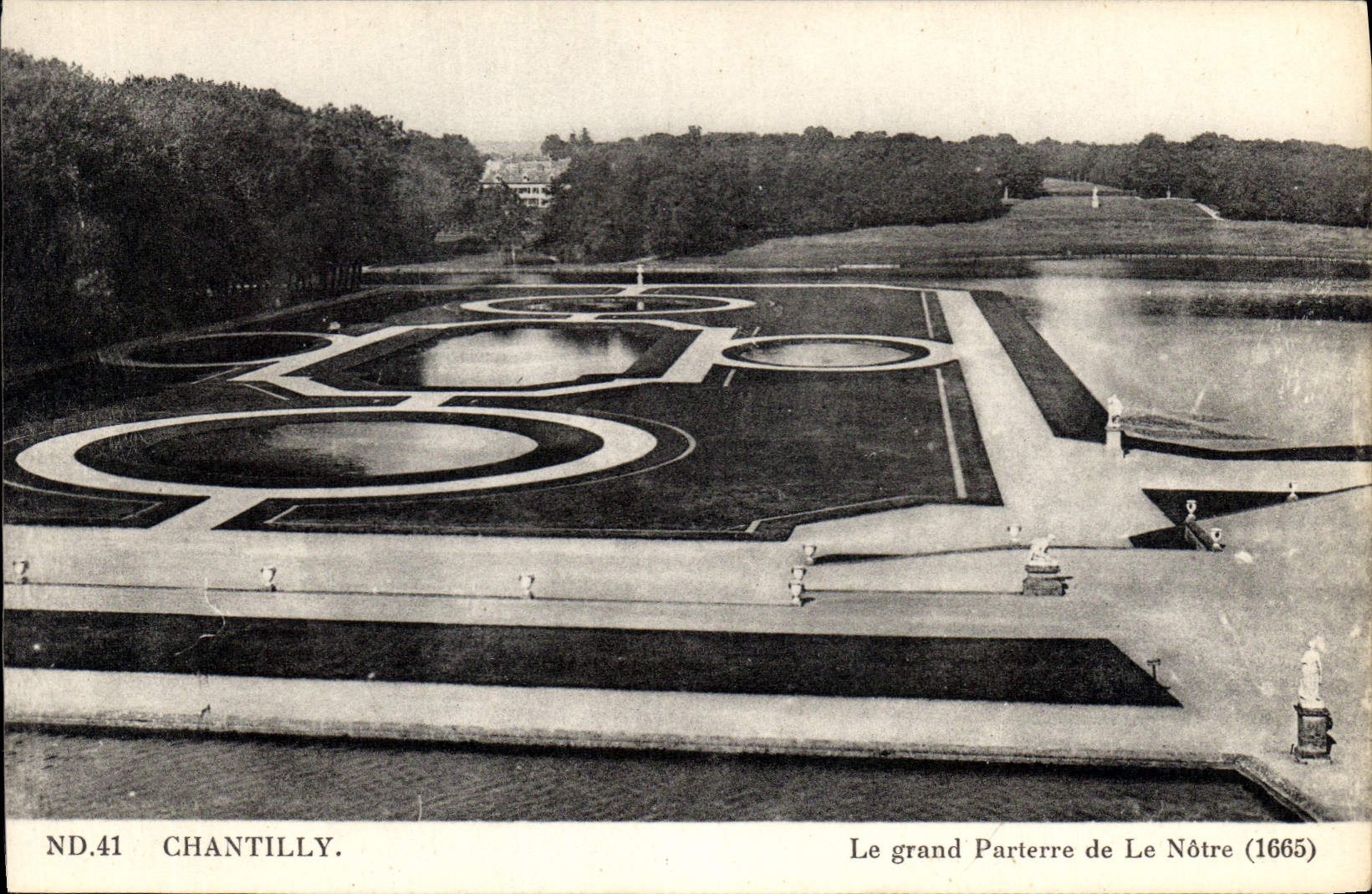 CPA Chantilly le grand Parterre de Le Notre 