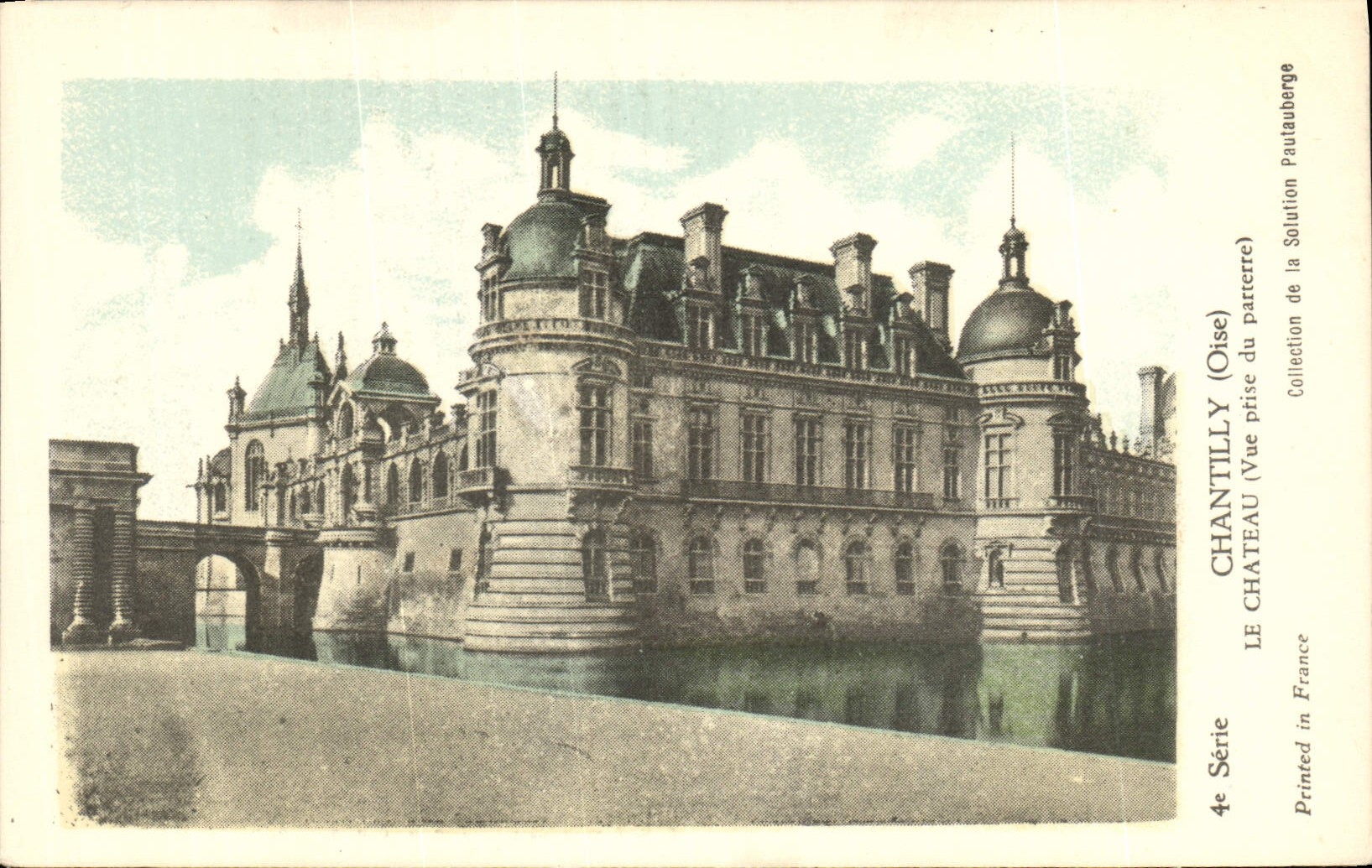 CPA Chantilly Oise le Chateau vue prise du parterre 