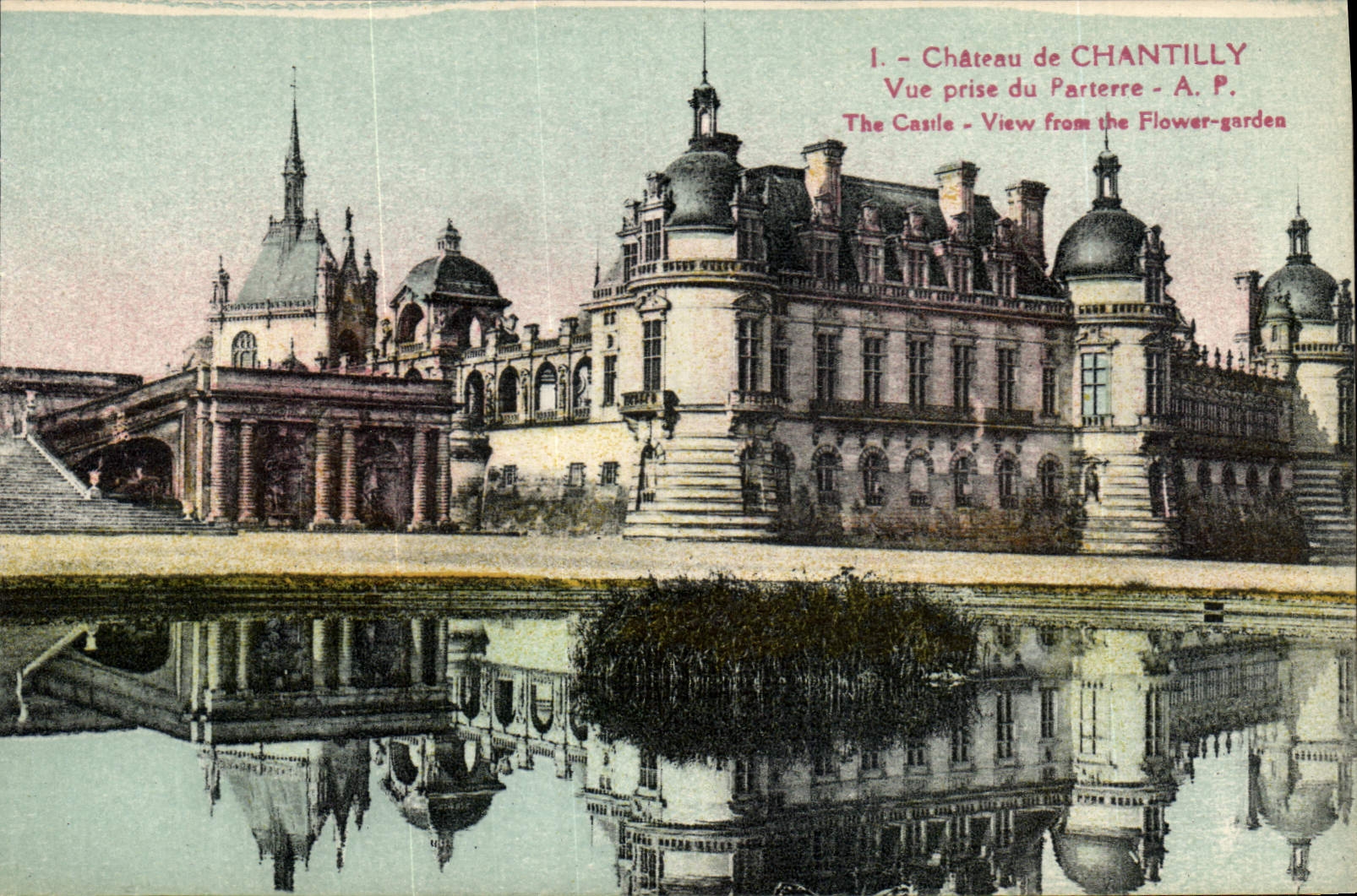 CPA Chateau de Chantilly Vue prise du Parterre