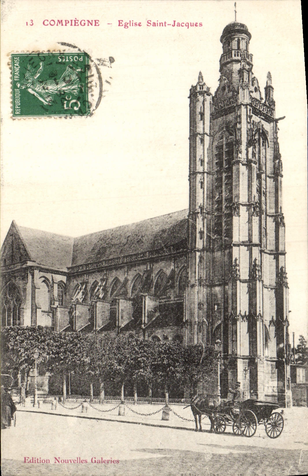 CPA Compiegne Eglise Saint Jacques 