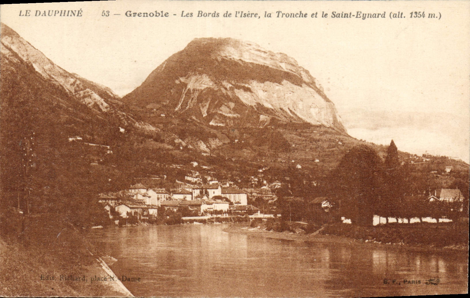 CPA Le Dauphine Grenoble les bords de l'Isere la Tronche et le Saint Eynard 