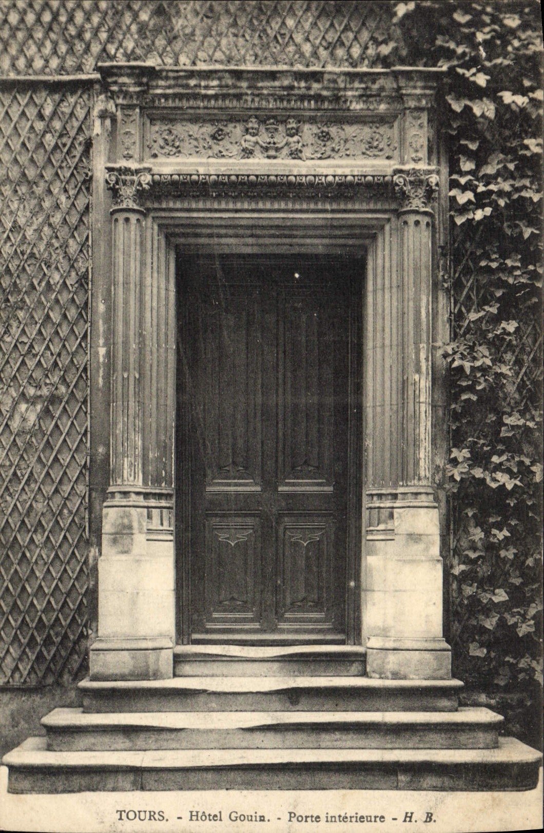 CPA Tours Hotel Gouin Porte Interieure 