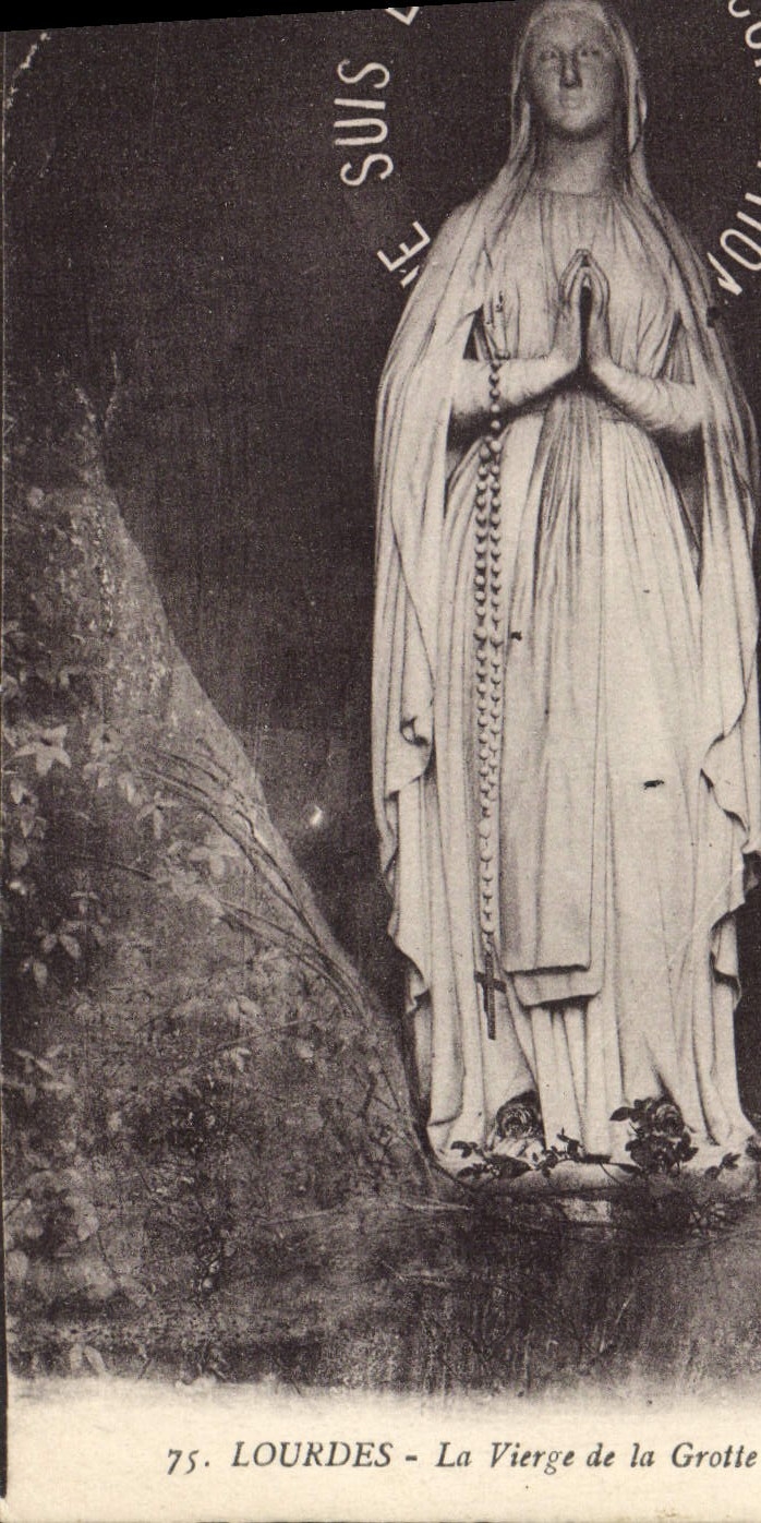 CPA Lourdes la Vierge de la Grotte 