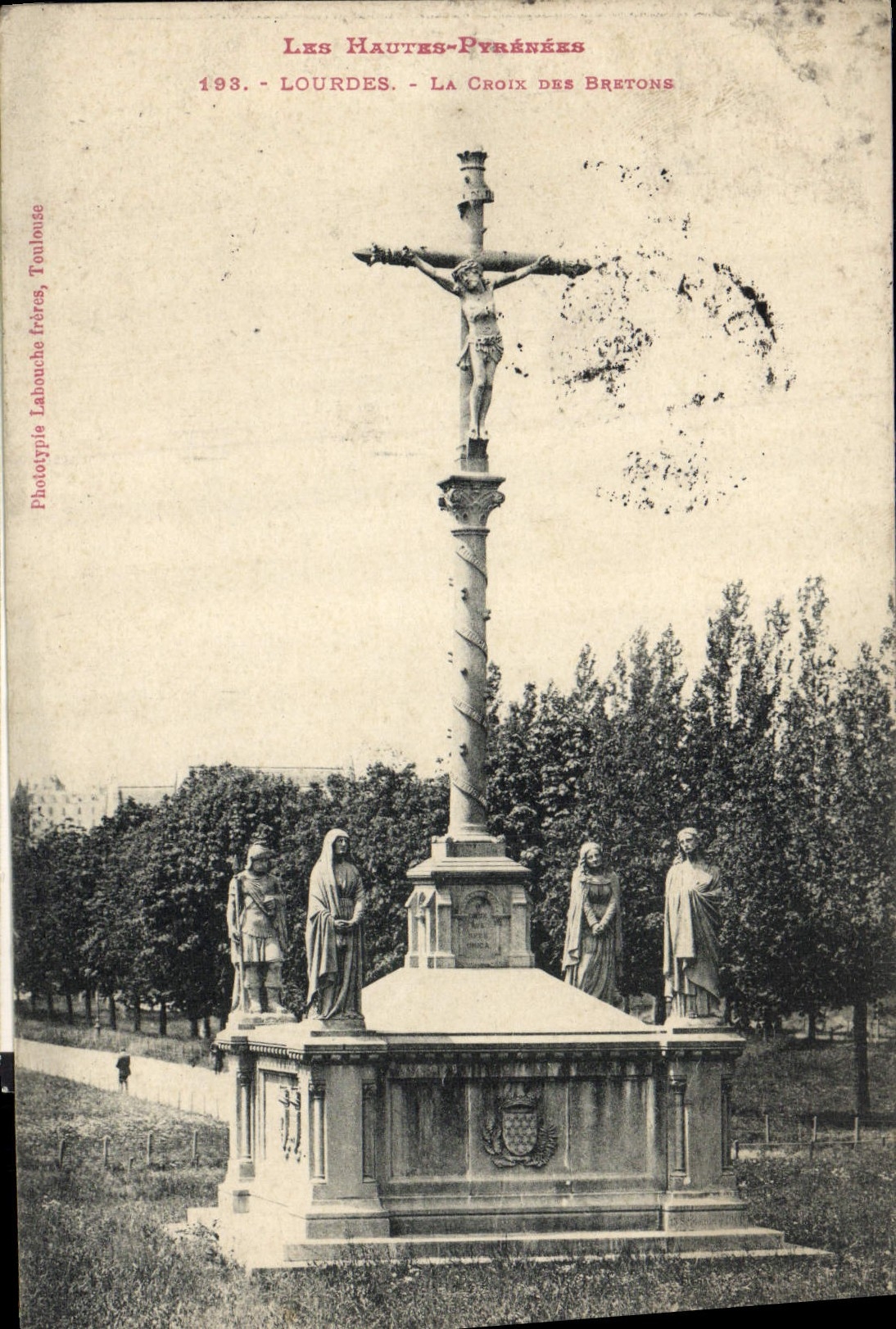 CPA Les Hautes Pyrenees Lourdes la Croix des Bretons 