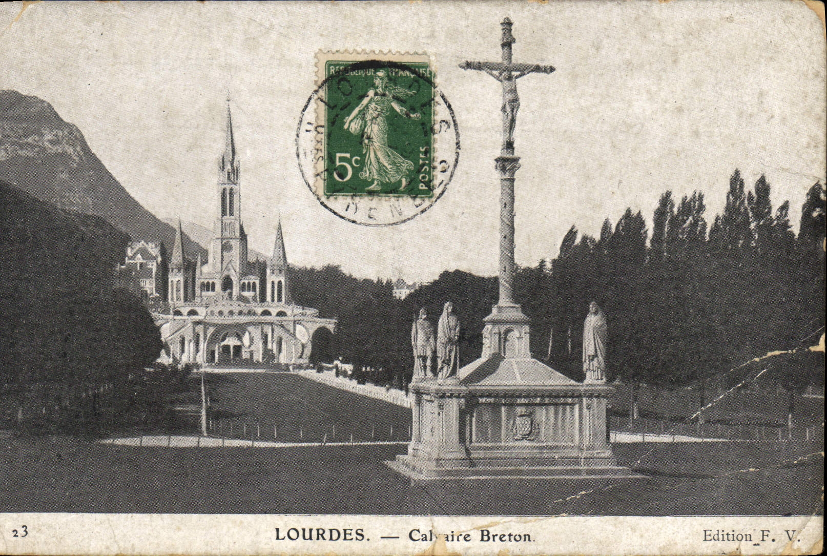 CPA Lourdes Calvaire Breton 
