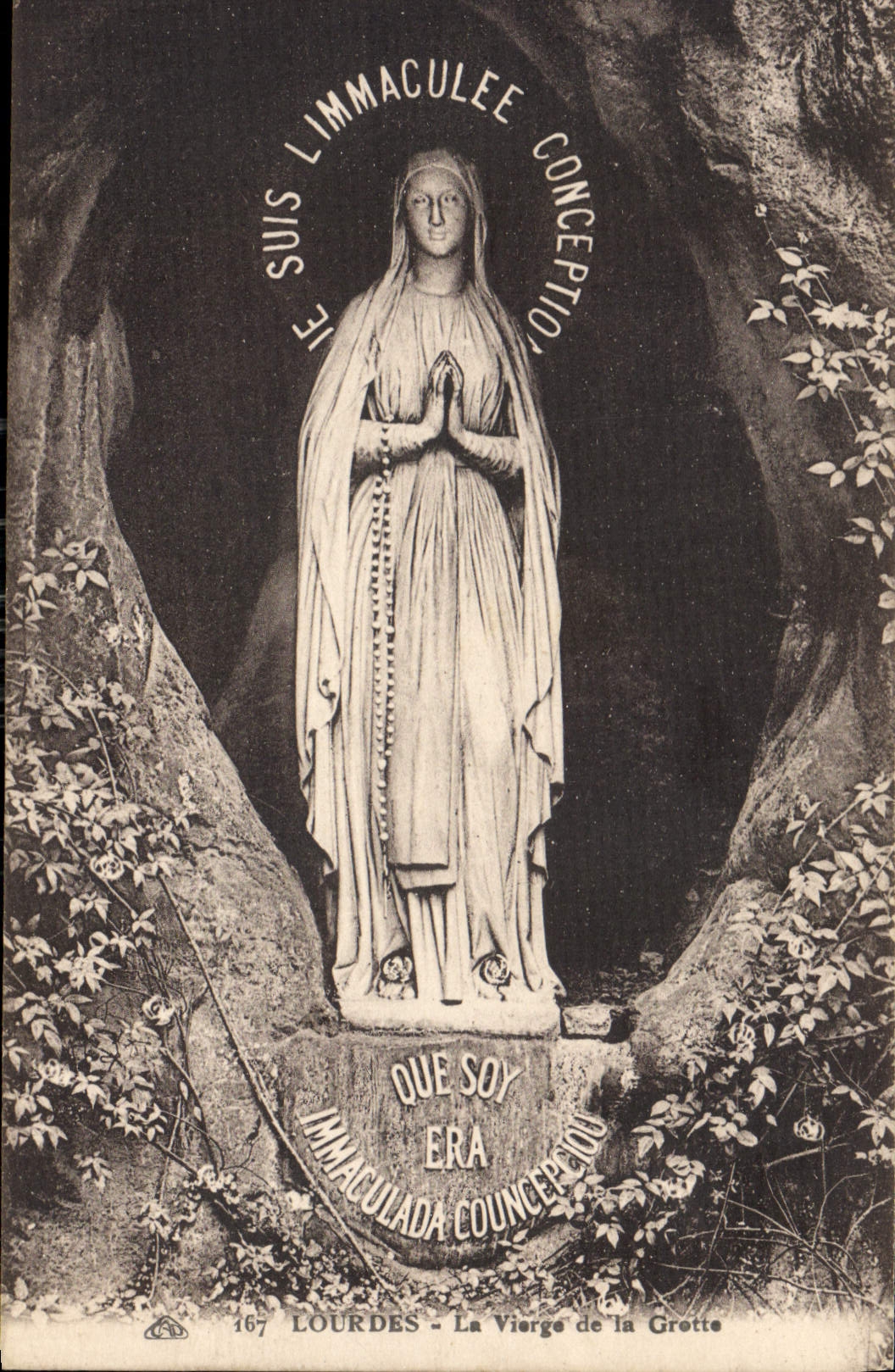 CPA Lourdes la Vierge de la Grotte 