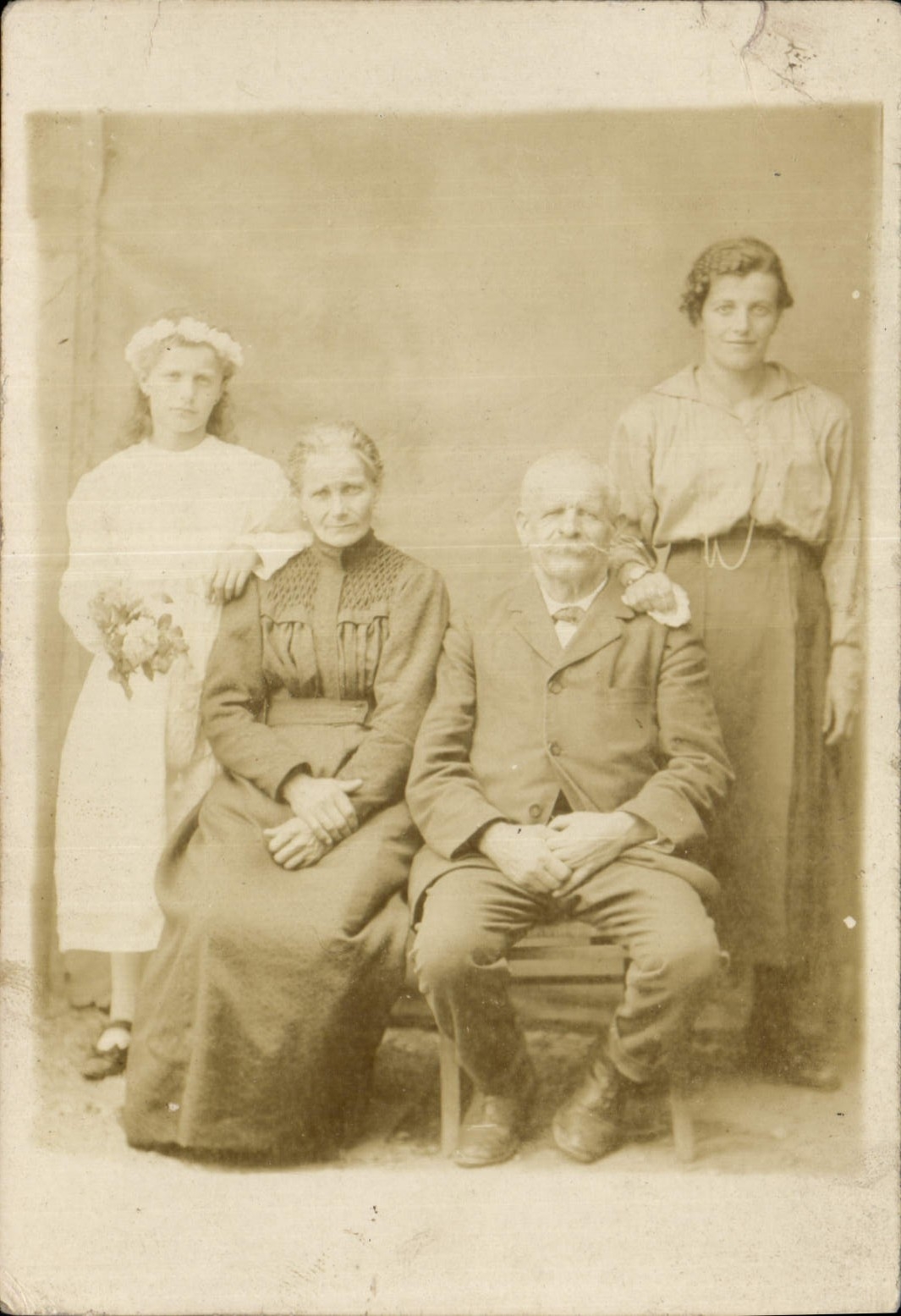 CARTE PHOTO Femme Personnages