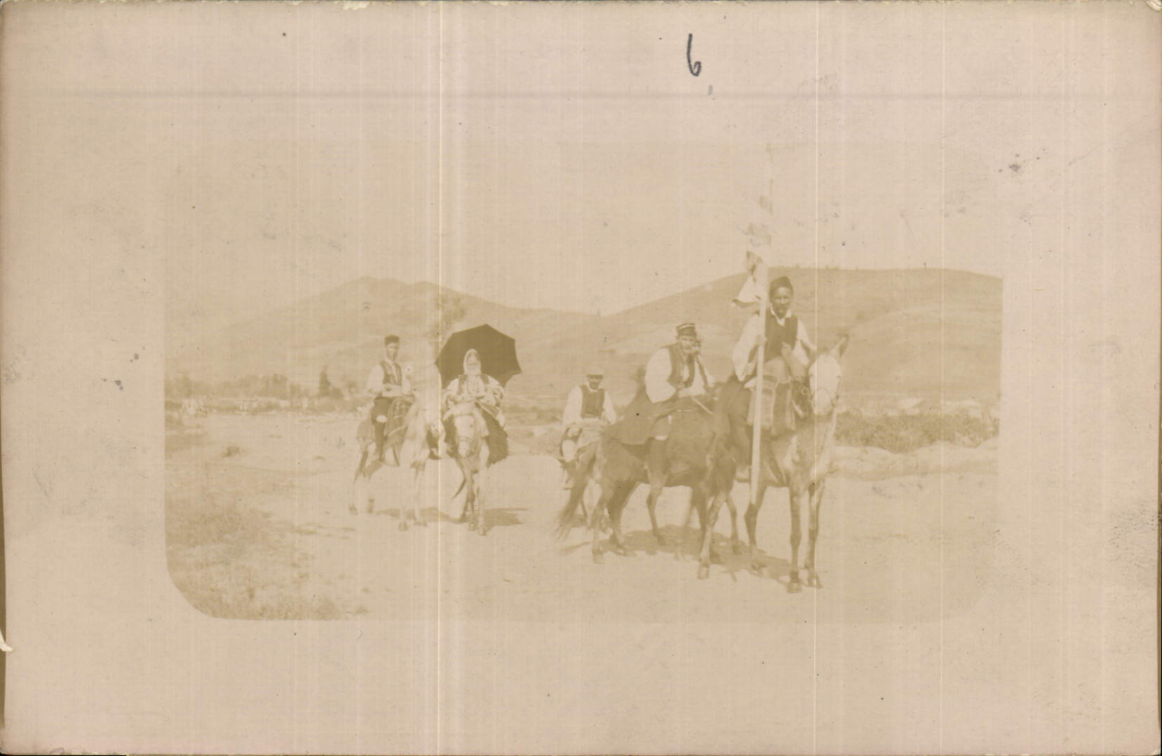 CARTE PHOTO Hommes Ane Mule