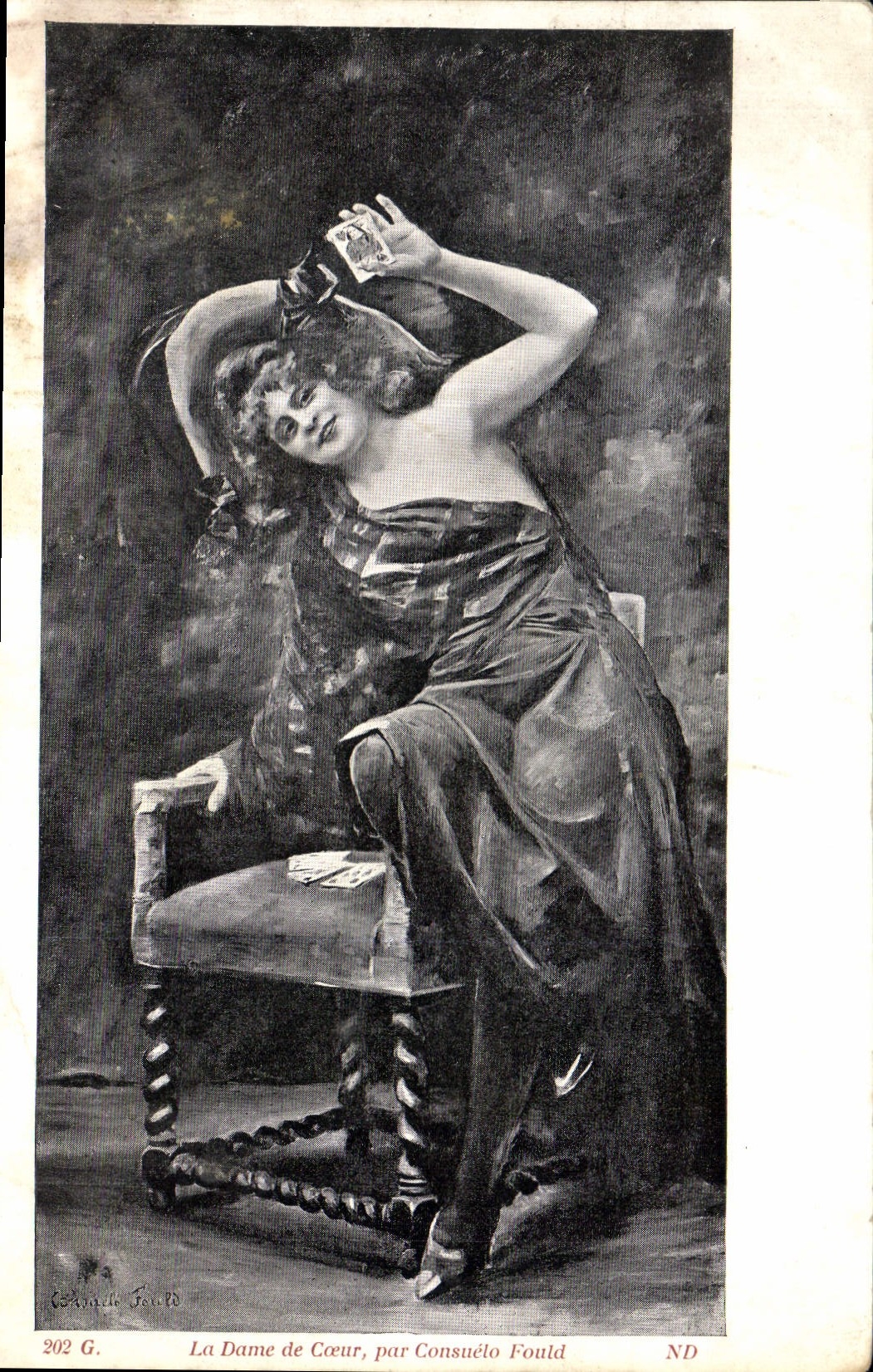 CPA La Dame de Coeur par Consuelo Fould 