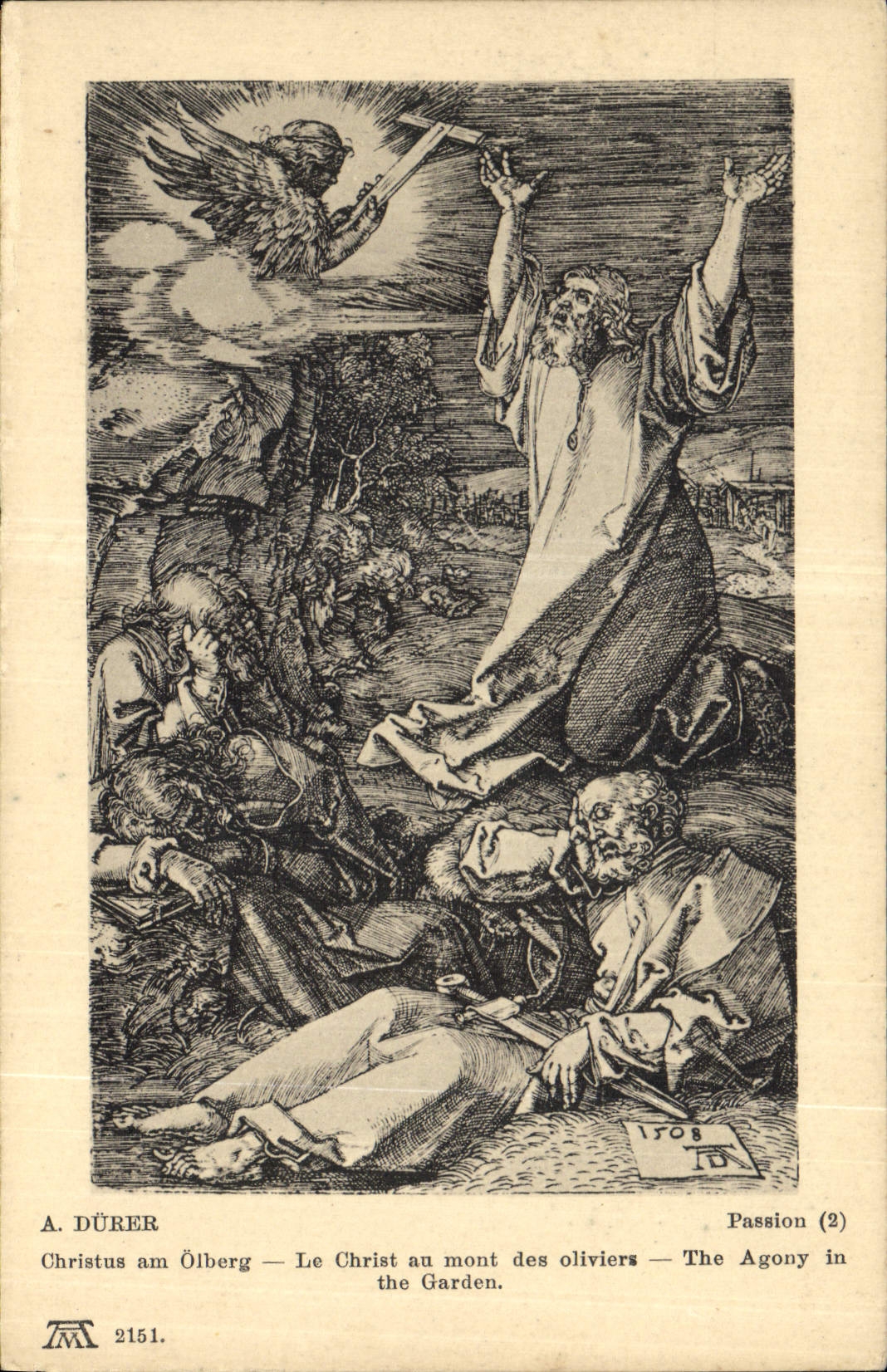 CPA Christus am Olberg Le Christ au mont des oliviers 