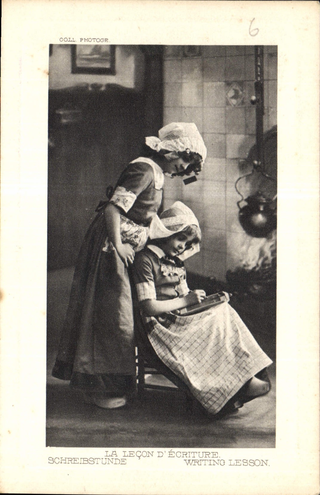 CPA Le Lecon d'Ecriture Schreibstunde Writing lesson 