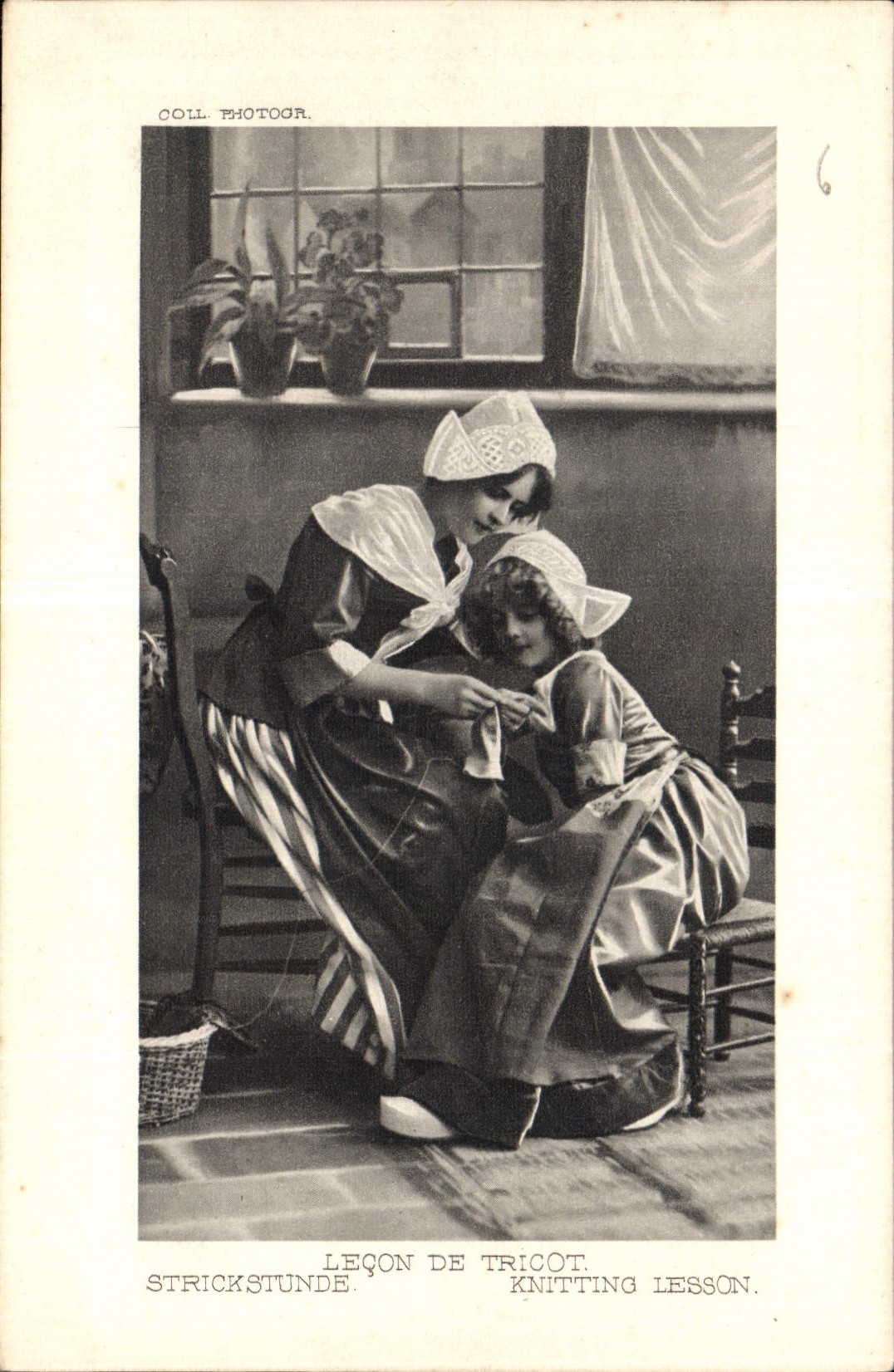 CPA Lecon de Tricot Strickstunde Knitting Lesson 