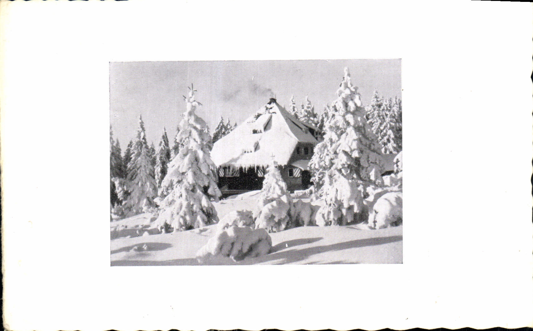 CPA Chaumiere dans la neige