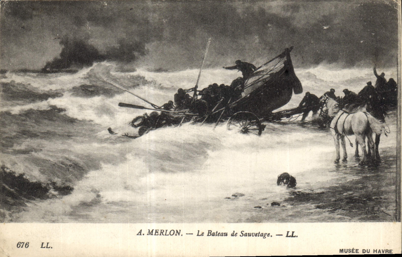 CPA A Merlon Le Bateu de Sauvetage Musee du Havre